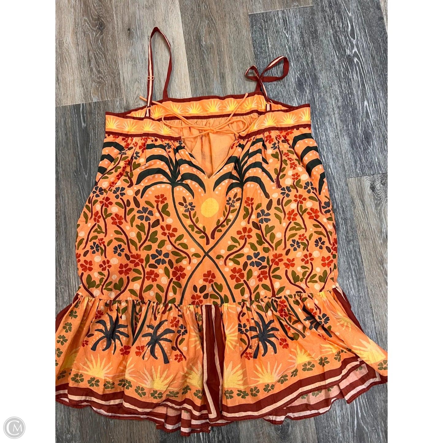 Dress Casual Short By Farm Rio In Orange, Size: S