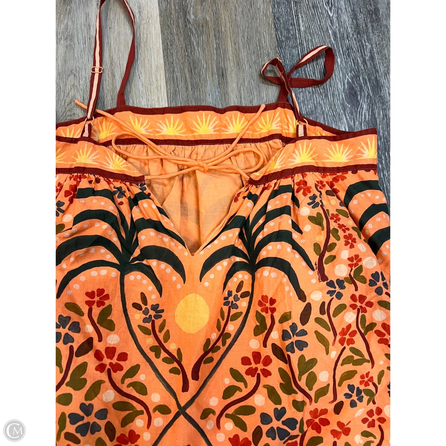 Dress Casual Short By Farm Rio In Orange, Size: S