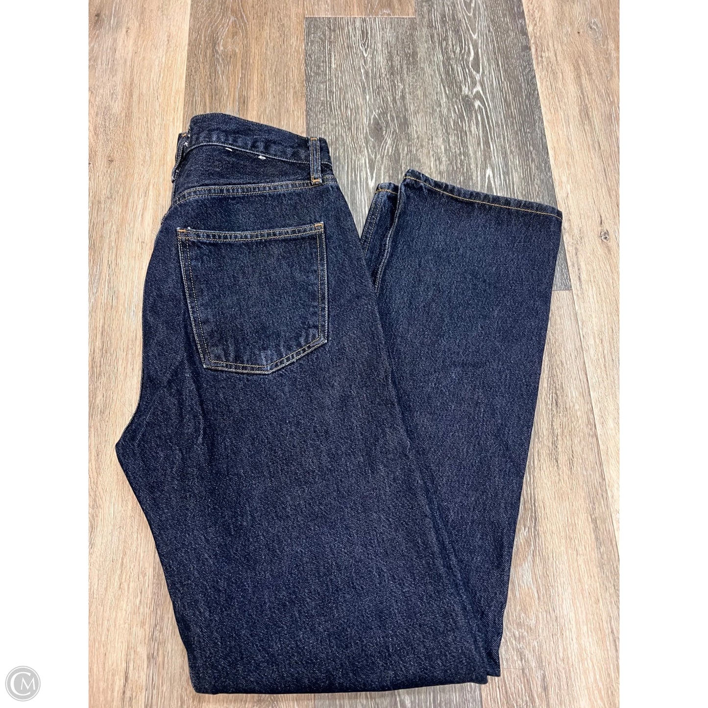 Jeans Straight By Agolde In Blue Denim, Size: 6/28