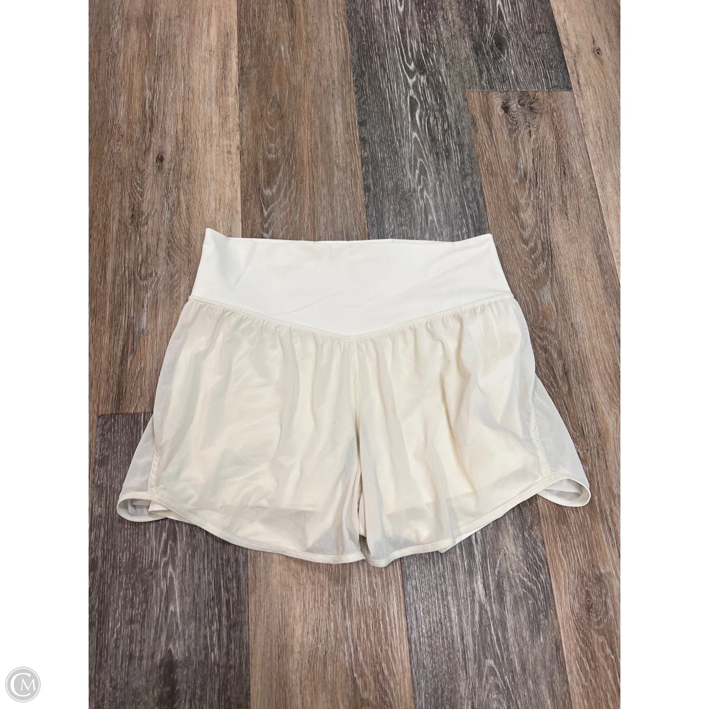 Athletic Shorts By Lululemon In Cream, Size: 8