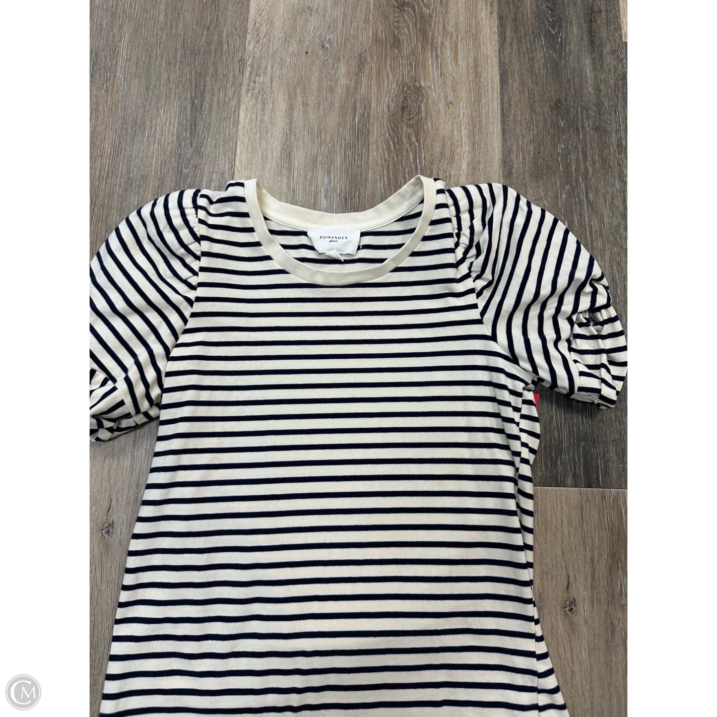 Top Short Sleeve By Pomander Place In Striped Pattern, Size: S