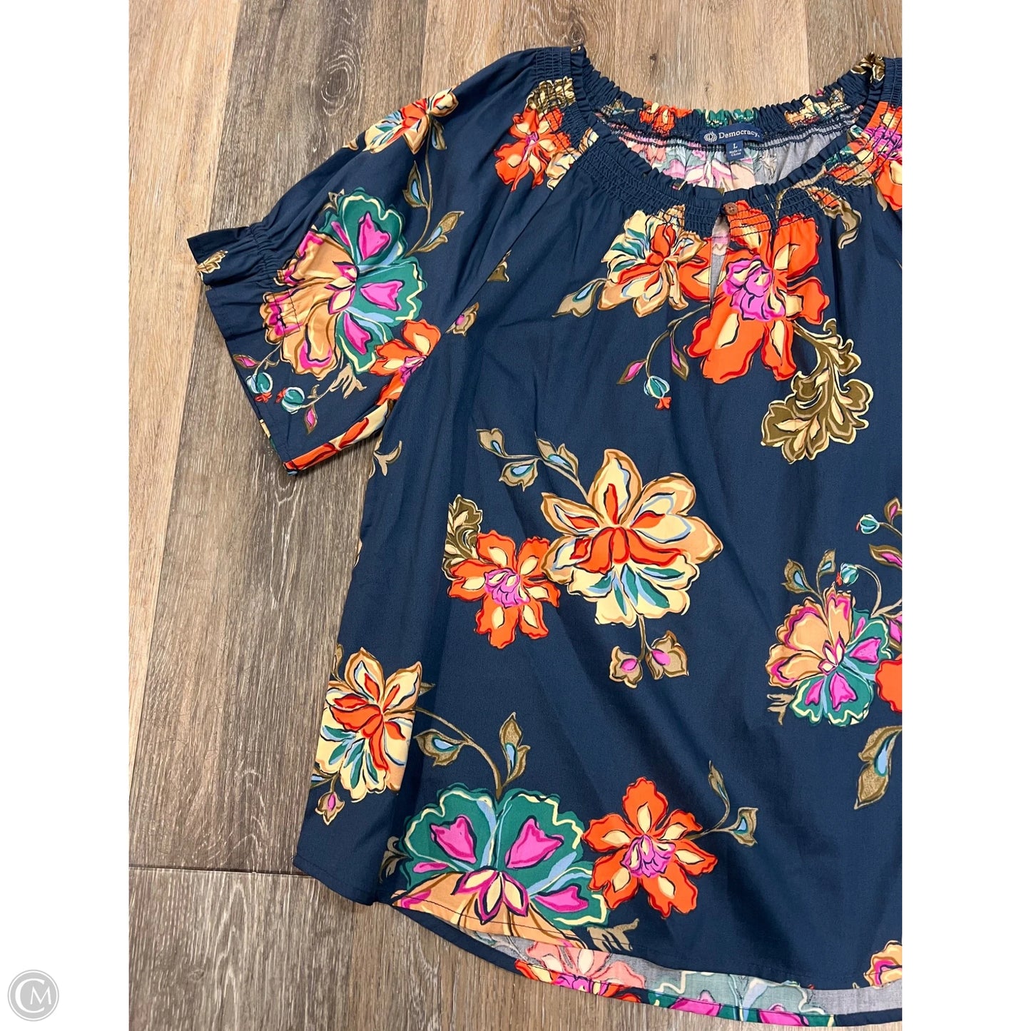 Blouse Short Sleeve By Democracy In Blue, Size: L