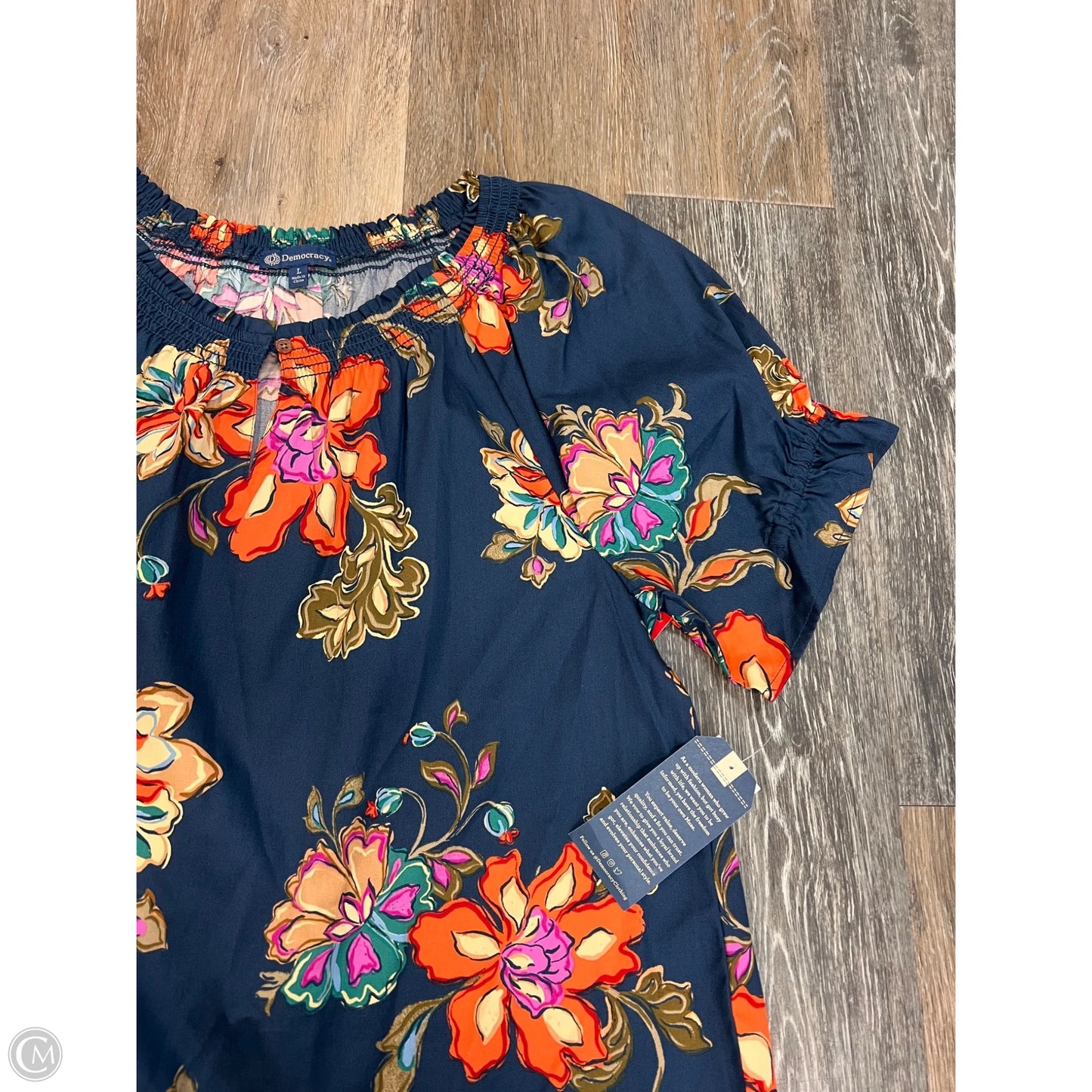 Blouse Short Sleeve By Democracy In Blue, Size: L