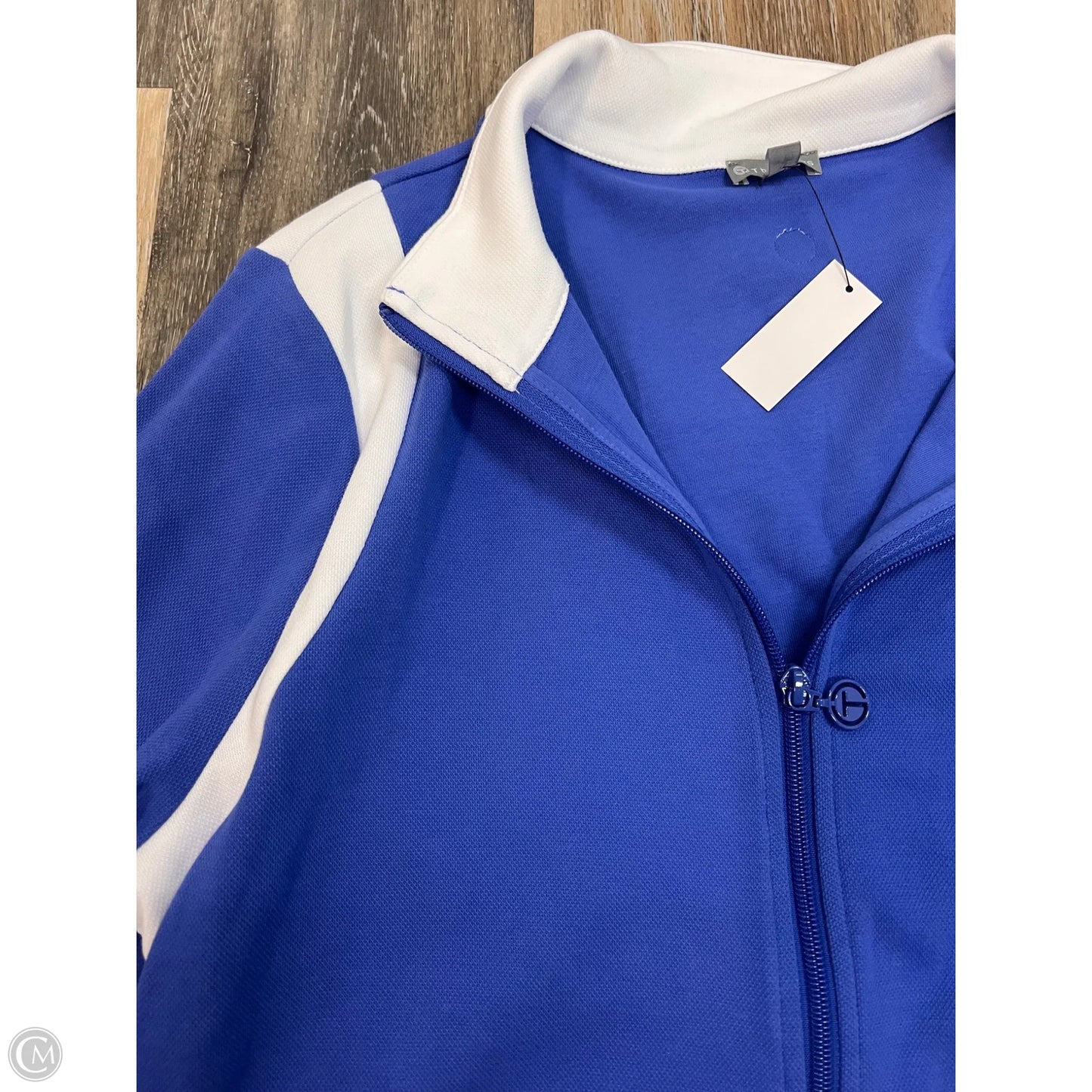 Athletic Jacket By Talbots In Blue, Size: L