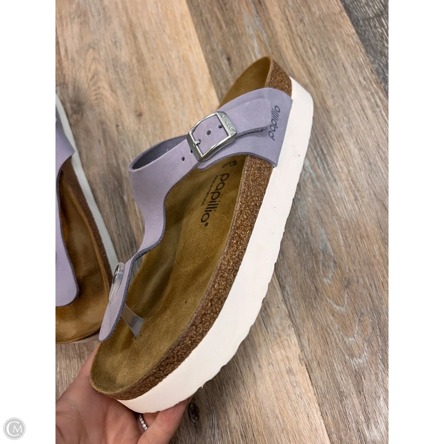 Sandals Flats By Birkenstock In Purple, Size: 9