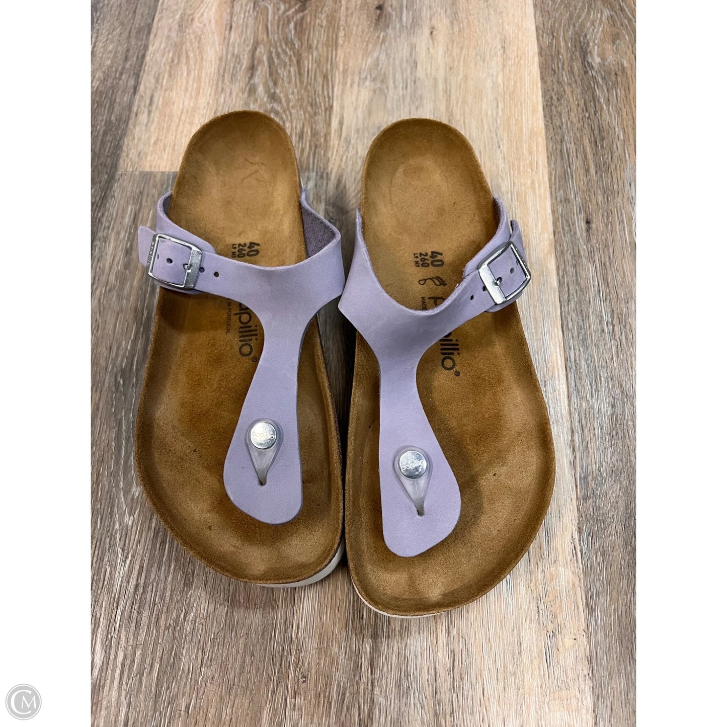 Sandals Flats By Birkenstock In Purple, Size: 9