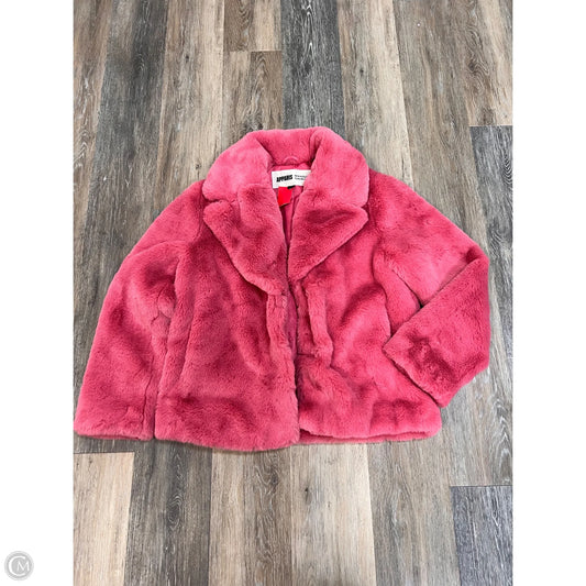 Jacket Faux Fur & Sherpa By APPARIS In Pink, Size: Xs
