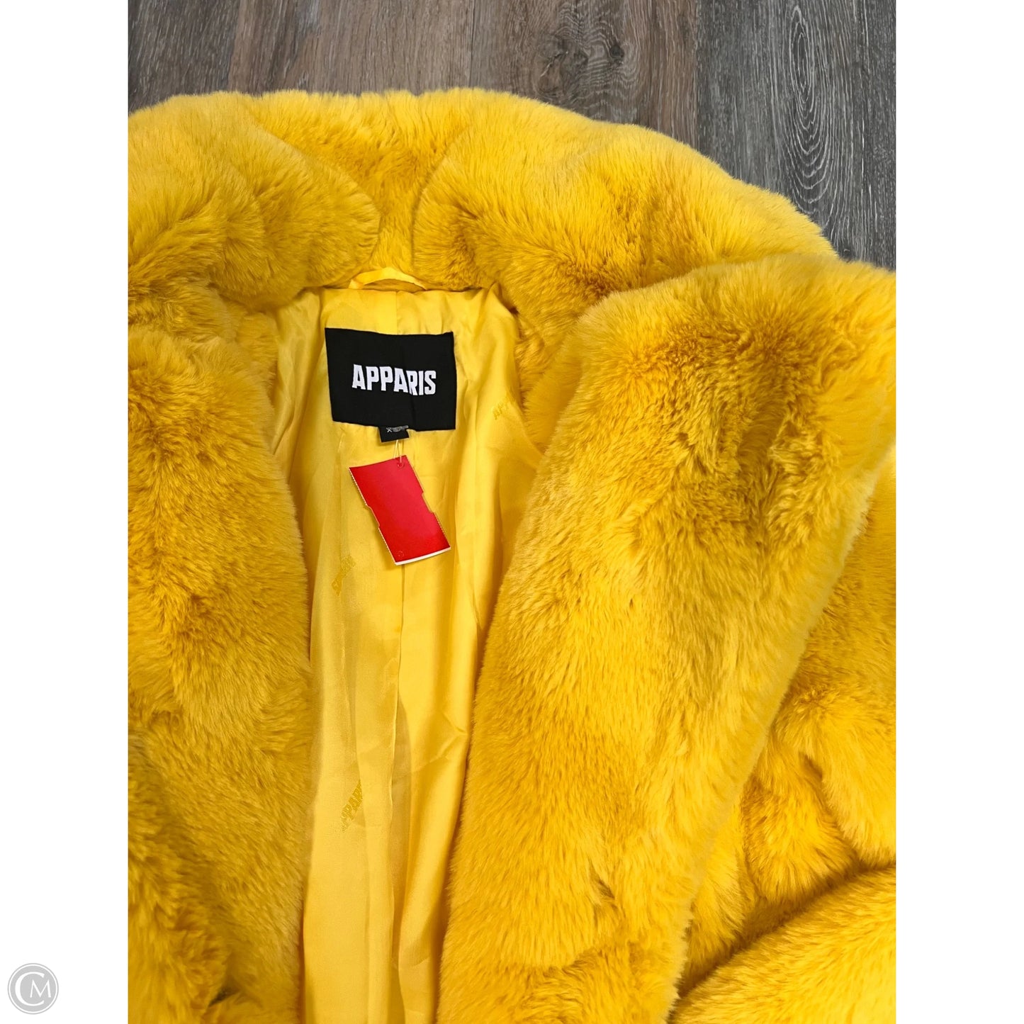 Jacket Faux Fur & Sherpa By APPARIS In Yellow, Size: Xs