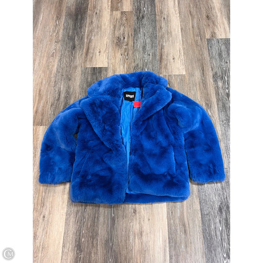 Jacket Faux Fur & Sherpa By APPARIS In Blue, Size: Xs