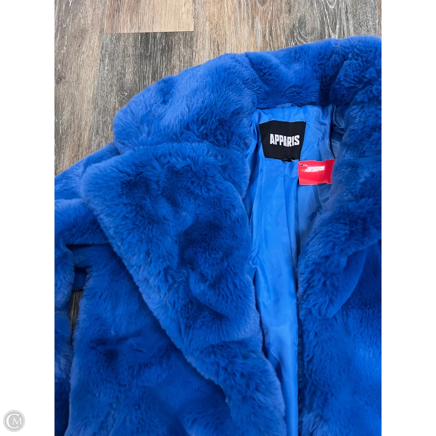 Jacket Faux Fur & Sherpa By APPARIS In Blue, Size: Xs