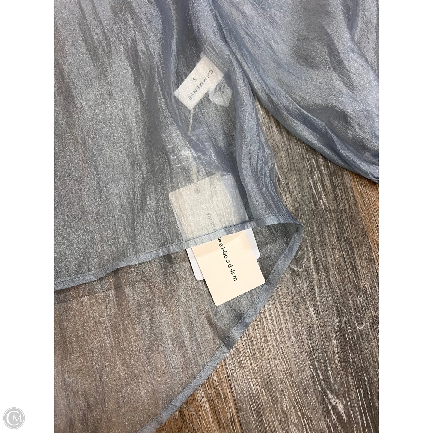 Blouse Long Sleeve By Commense In Blue, Size: S