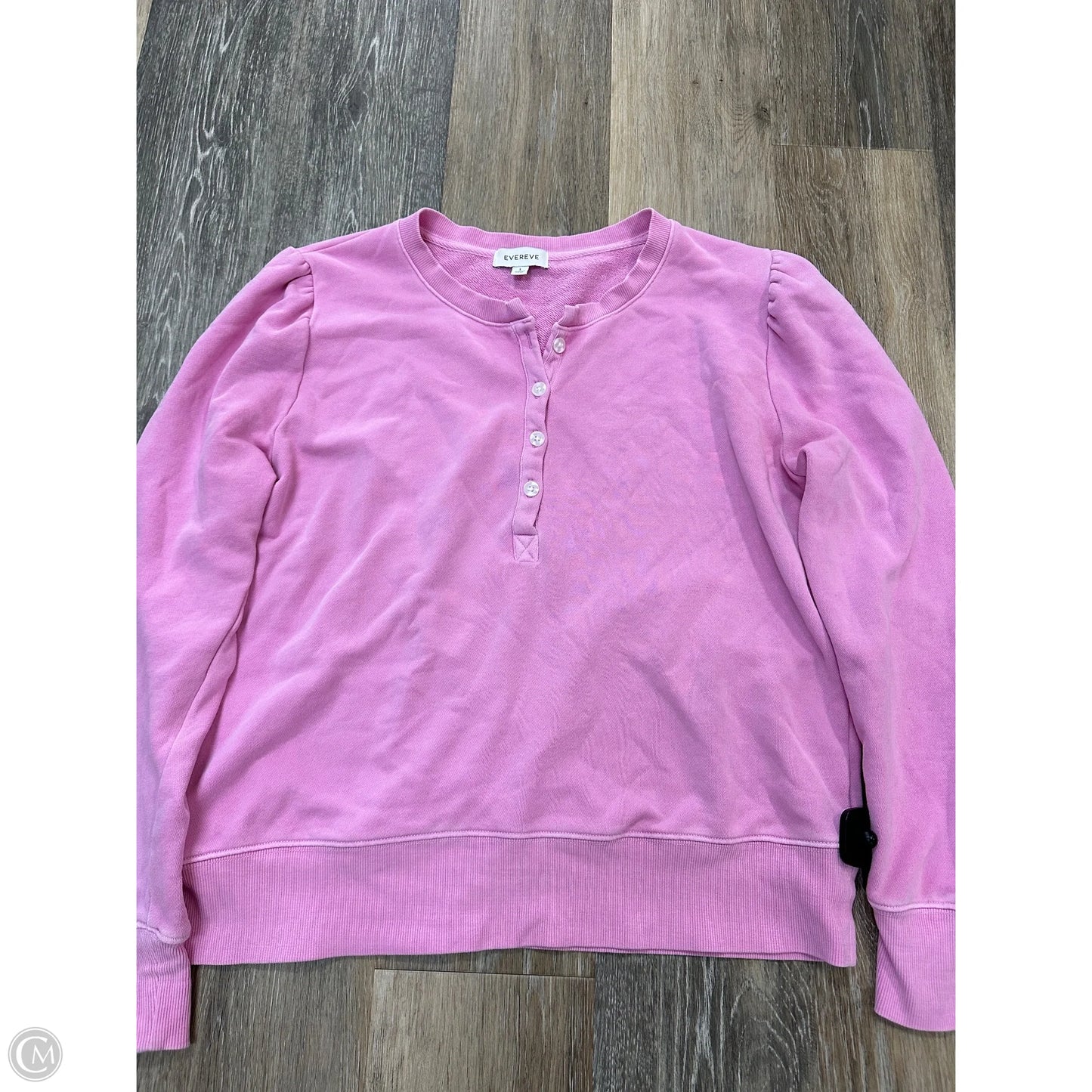 Top Long Sleeve By Evereve In Pink, Size: L