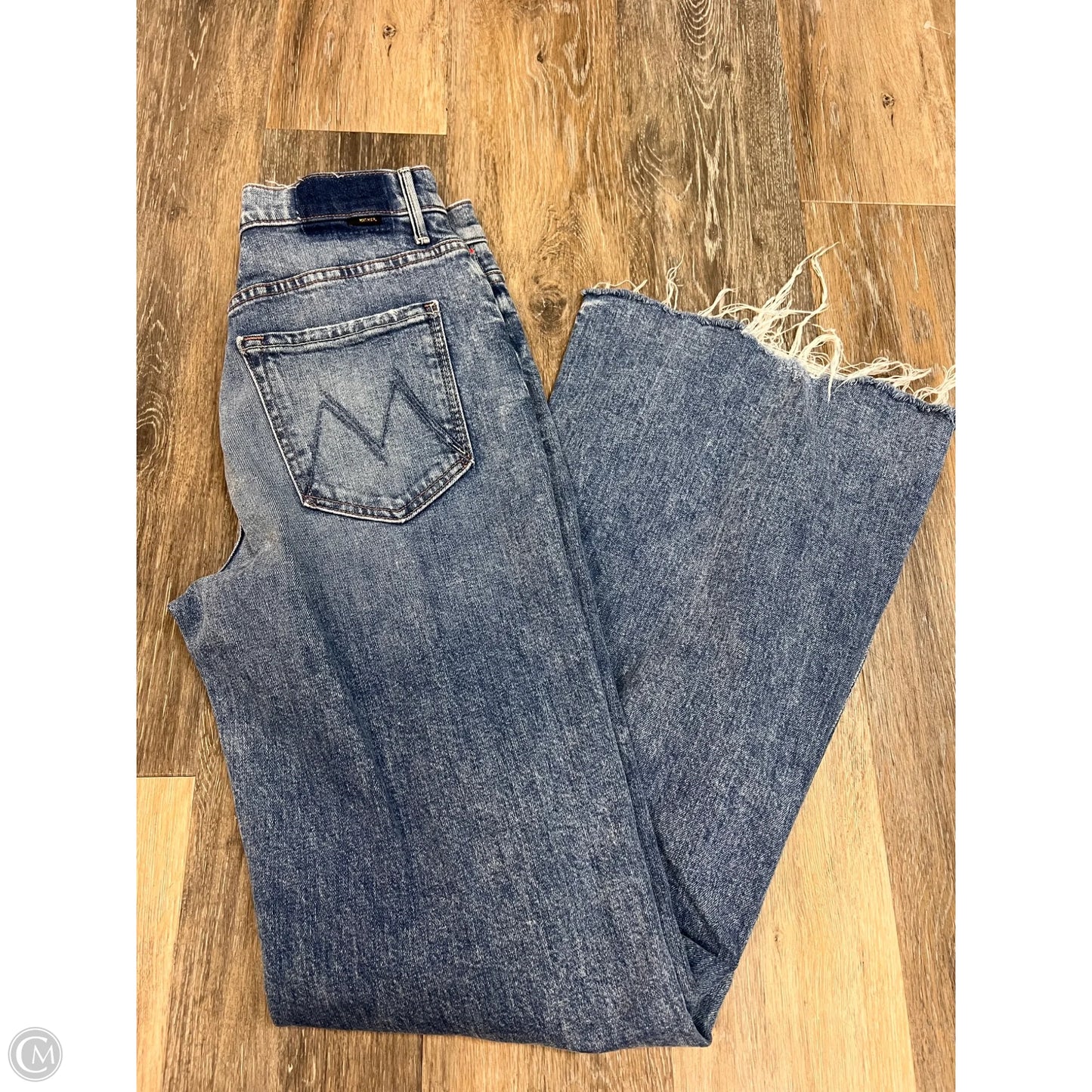 Jeans Wide Leg By Mother In Blue Denim, Size: 4