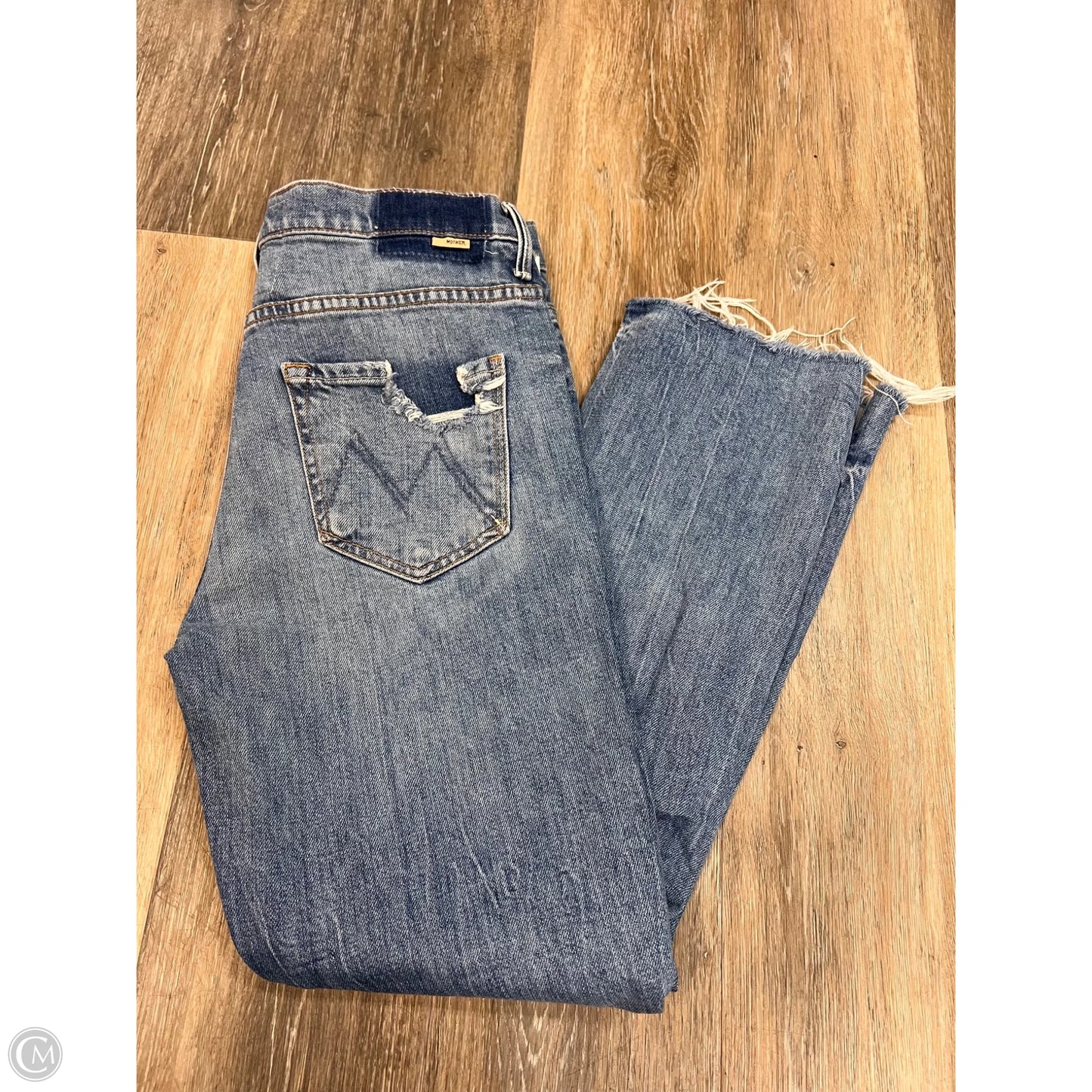 Jeans Straight By Mother In Blue Denim, Size: 4