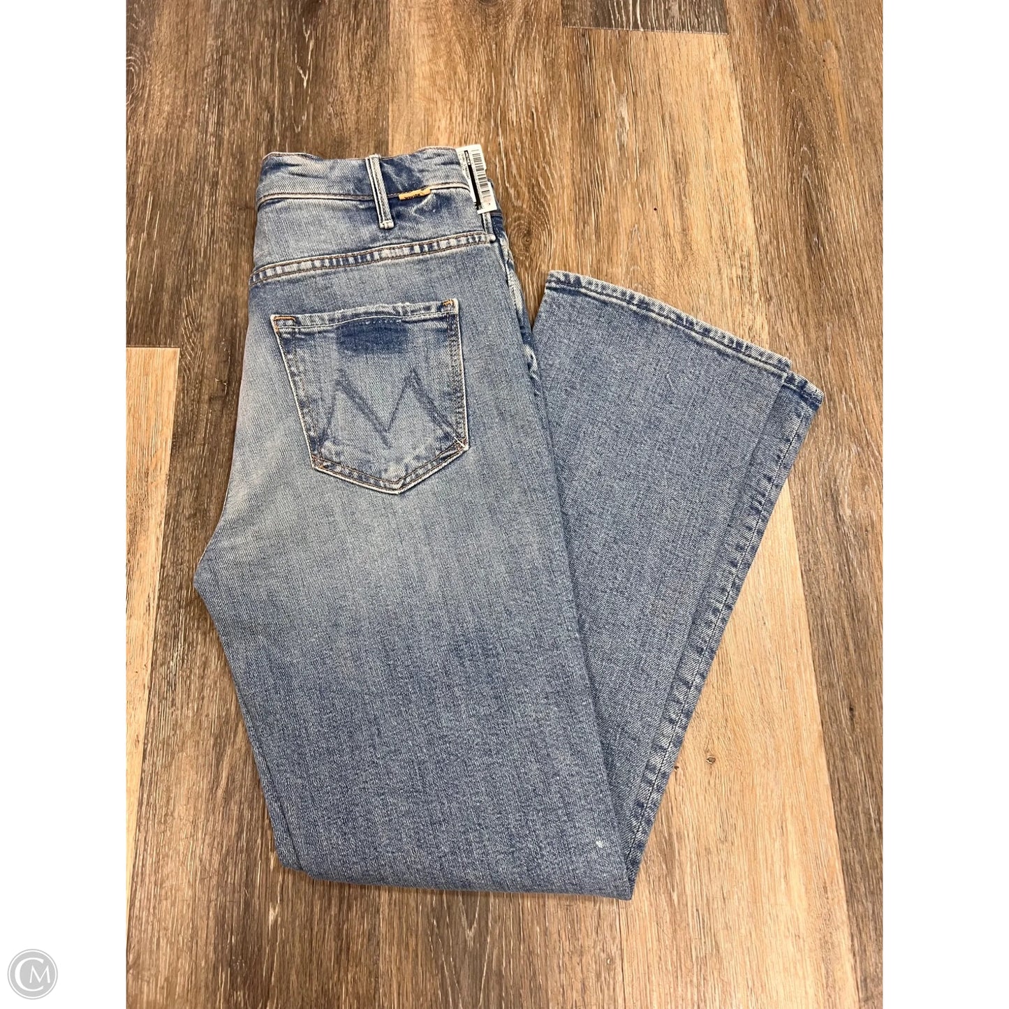 Jeans Straight By Mother In Blue Denim, Size: 4