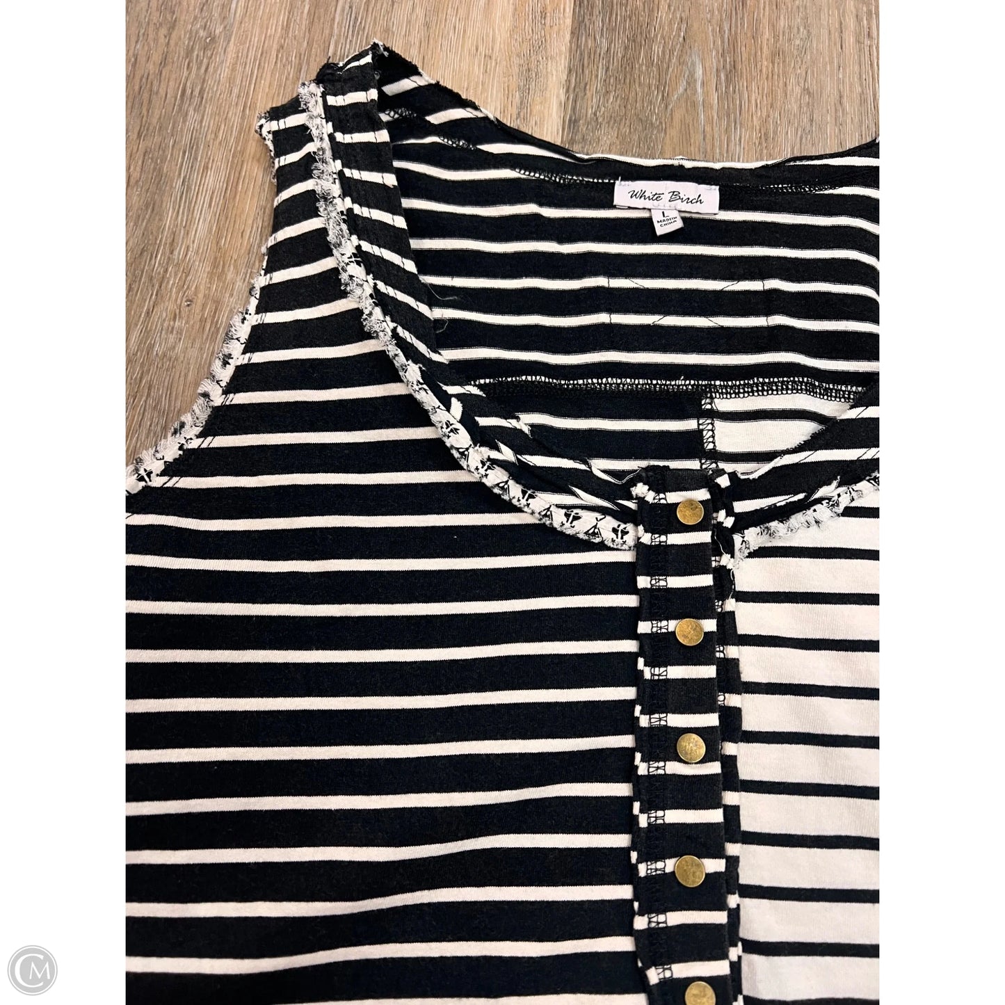 Tank Top By White Birch In Striped Pattern, Size: L