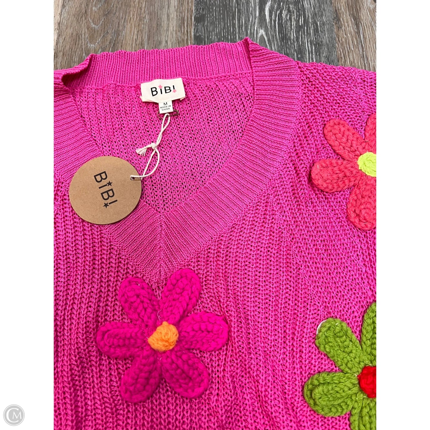 Sweater Short Sleeve By Bibi In Pink, Size: M