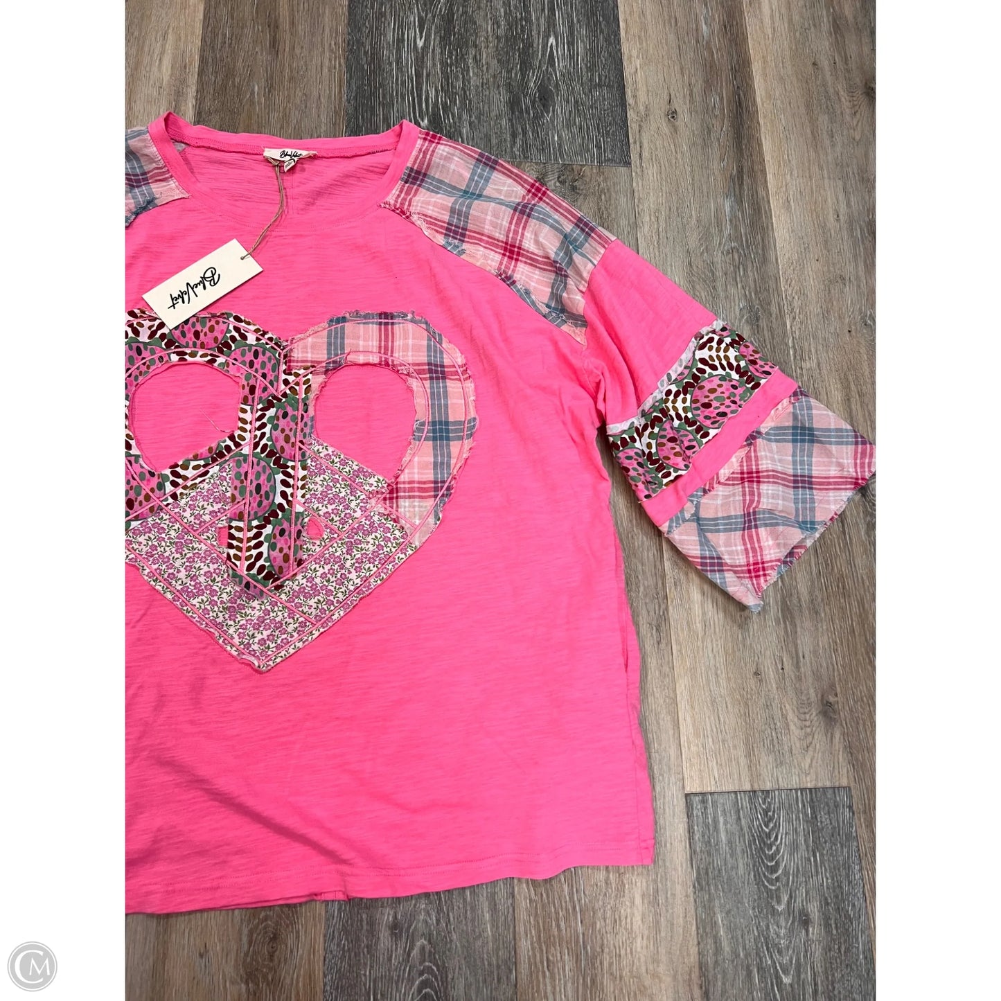 Top Long Sleeve By Blue Velvet In Pink, Size: L