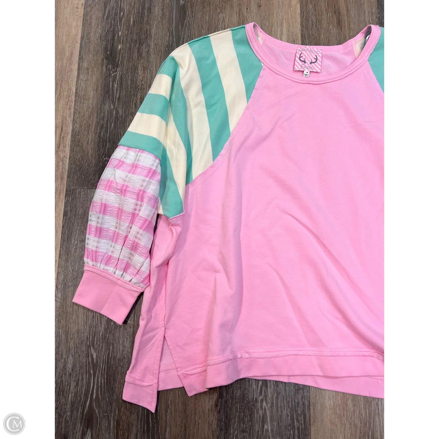 Top Long Sleeve By Fantastic Fawn In Pink, Size: M
