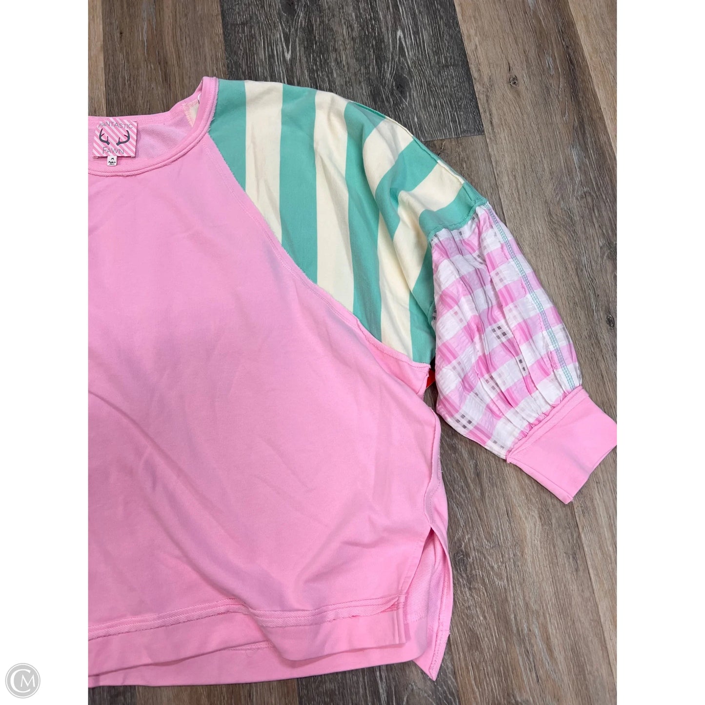Top Long Sleeve By Fantastic Fawn In Pink, Size: M