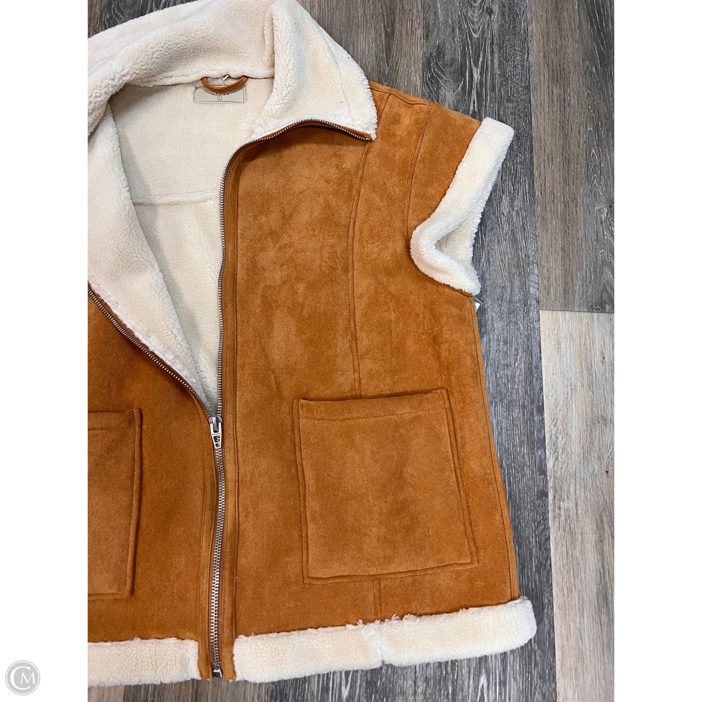 Vest Faux Fur & Sherpa By Blanknyc In Tan, Size: L