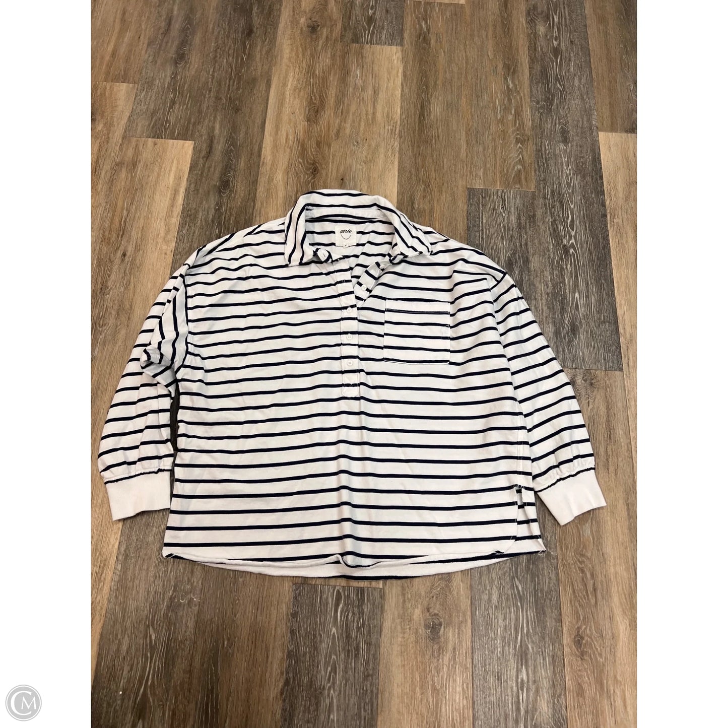 Top Long Sleeve By Aerie In Striped Pattern, Size: Xl