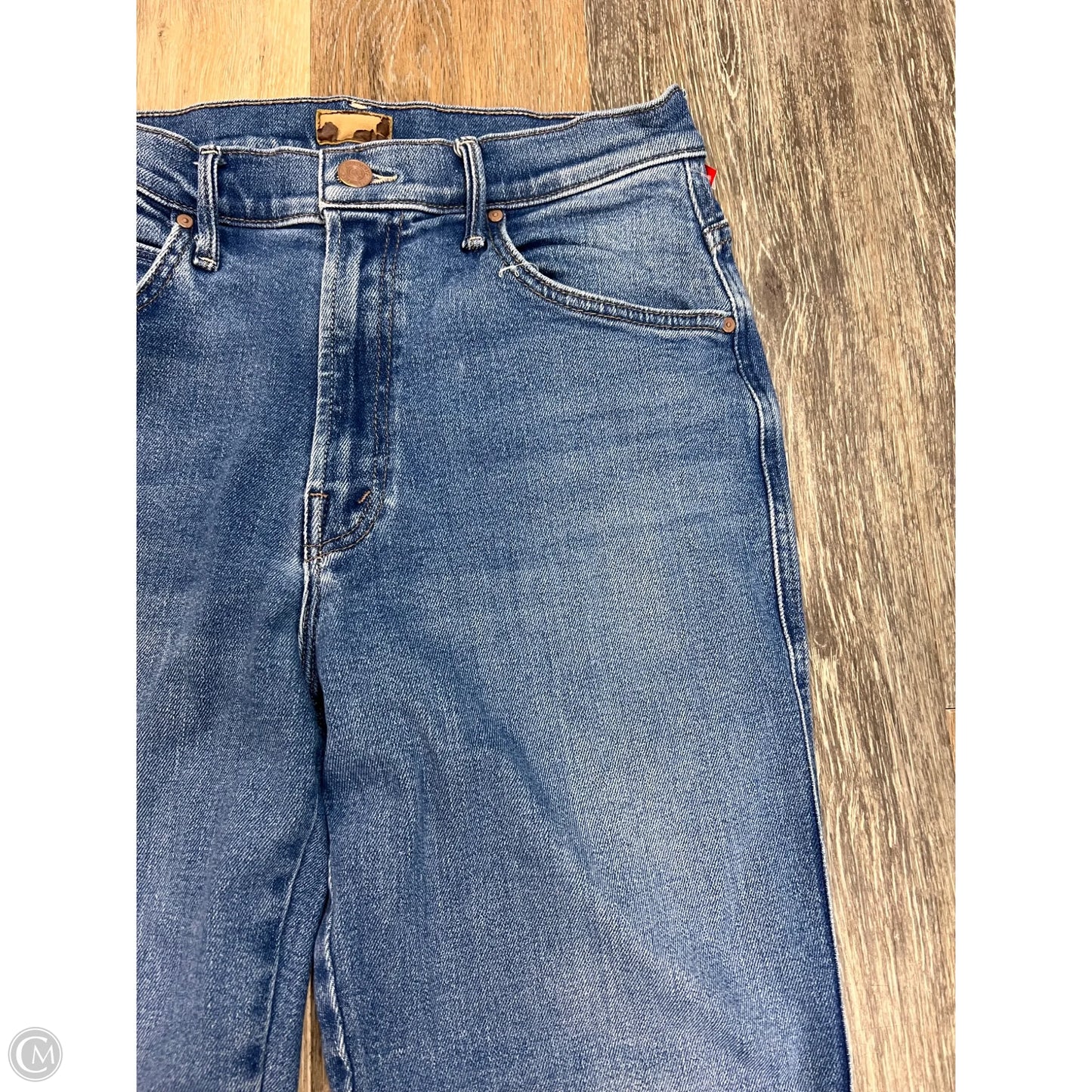 Jeans Straight By Mother In Blue Denim, Size: 10/30
