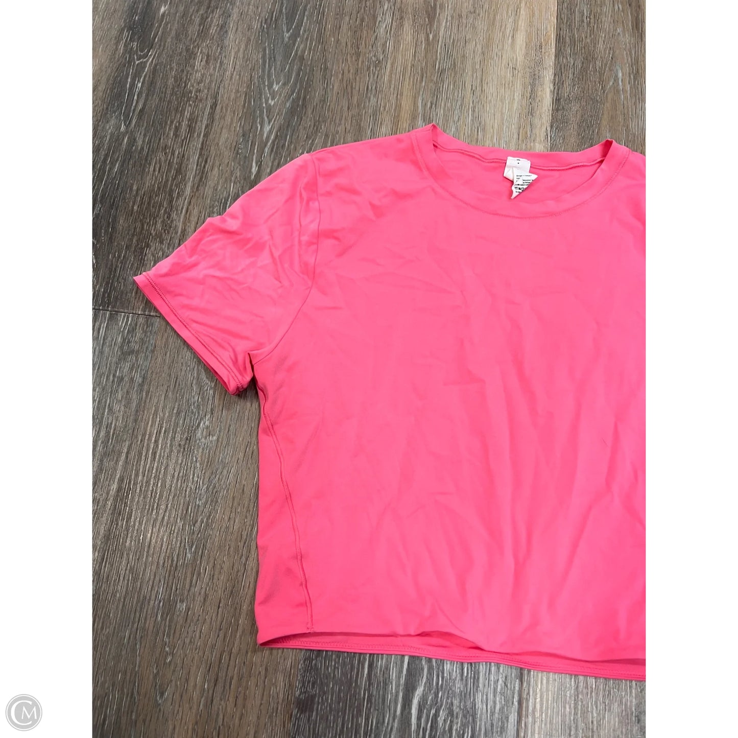 Athletic Top Short Sleeve By Lululemon In Pink, Size: L