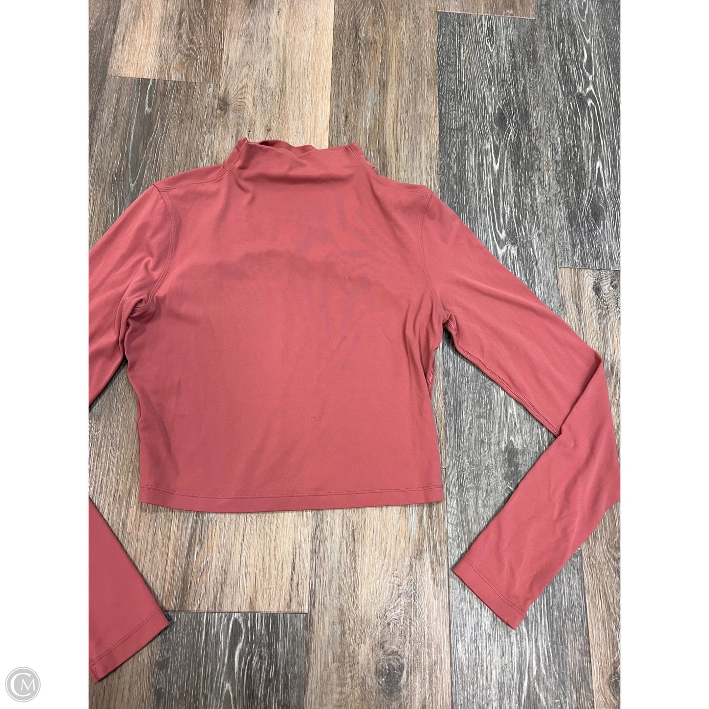 Athletic Top Long Sleeve Collar By Lululemon In Pink, Size: M