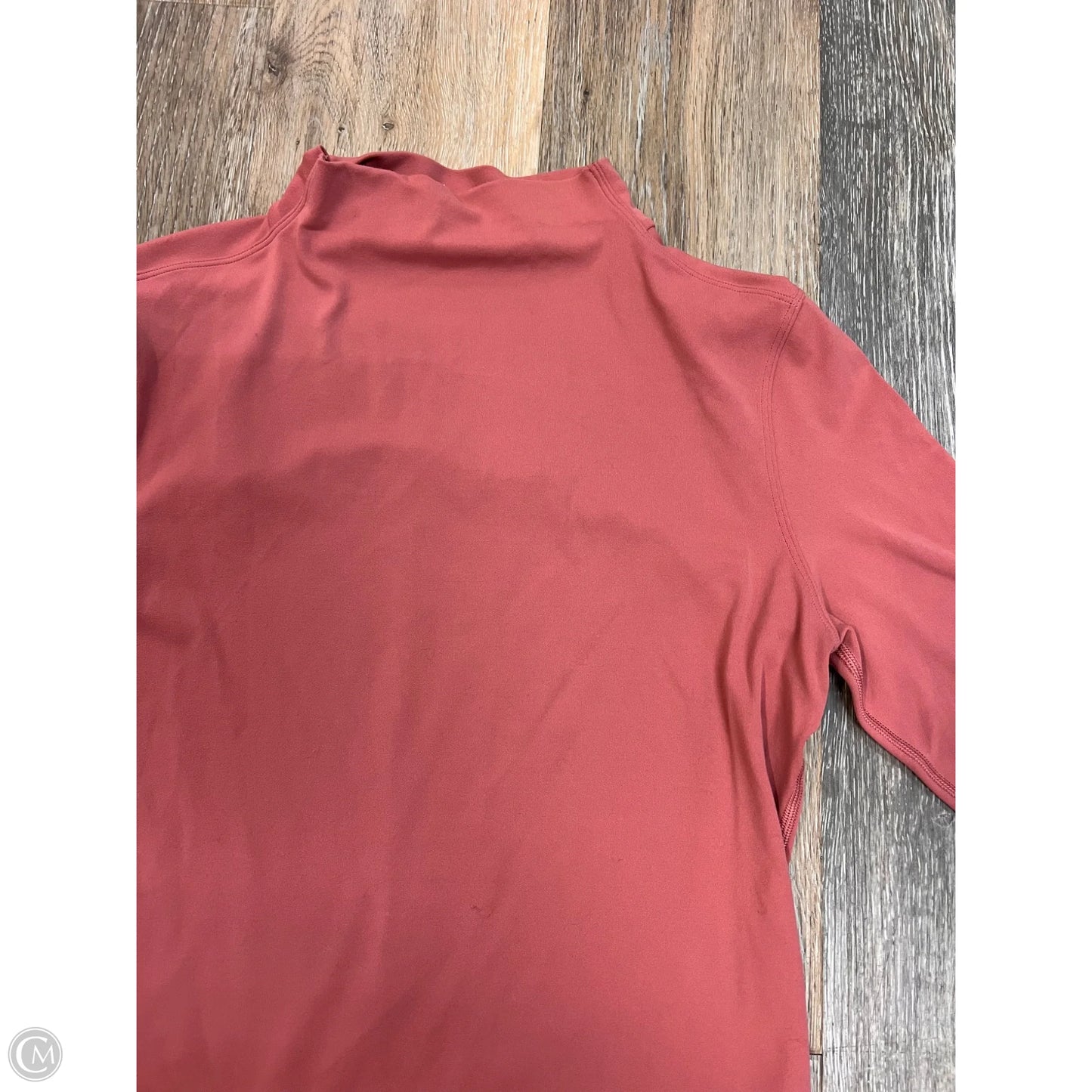 Athletic Top Long Sleeve Collar By Lululemon In Pink, Size: M