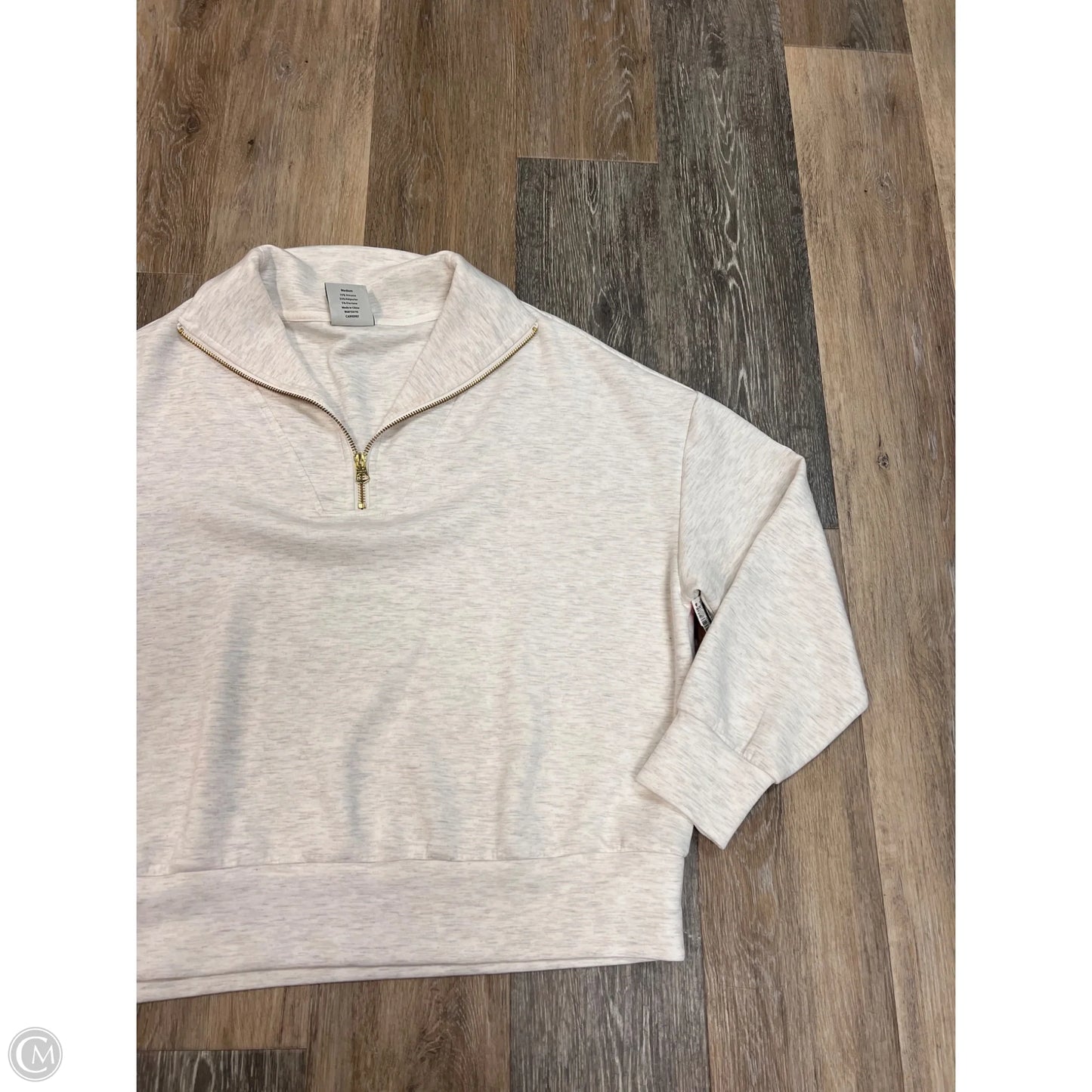Athletic Sweatshirt Collar By Varley In Cream, Size: M