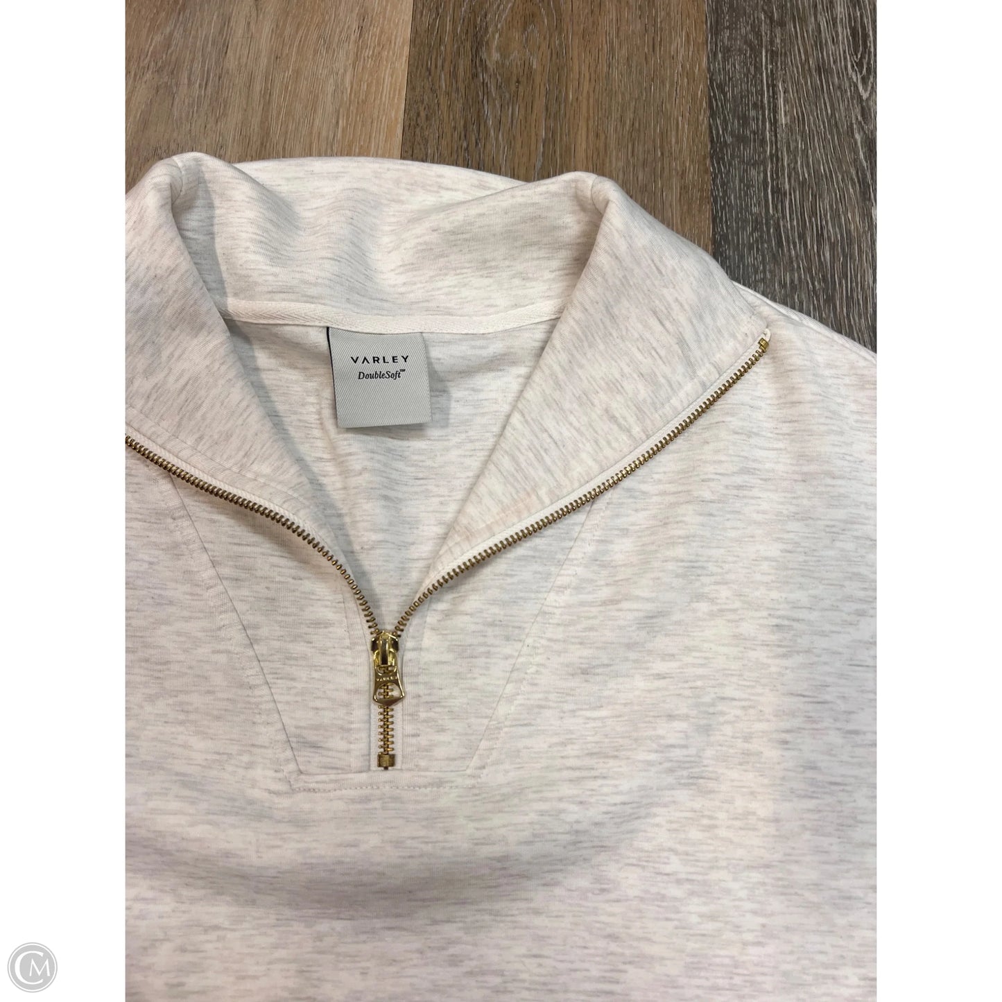 Athletic Sweatshirt Collar By Varley In Cream, Size: M