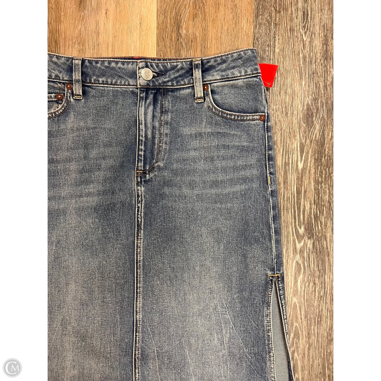 Skirt Designer By Alice + Olivia In Blue Denim, Size: 4/27