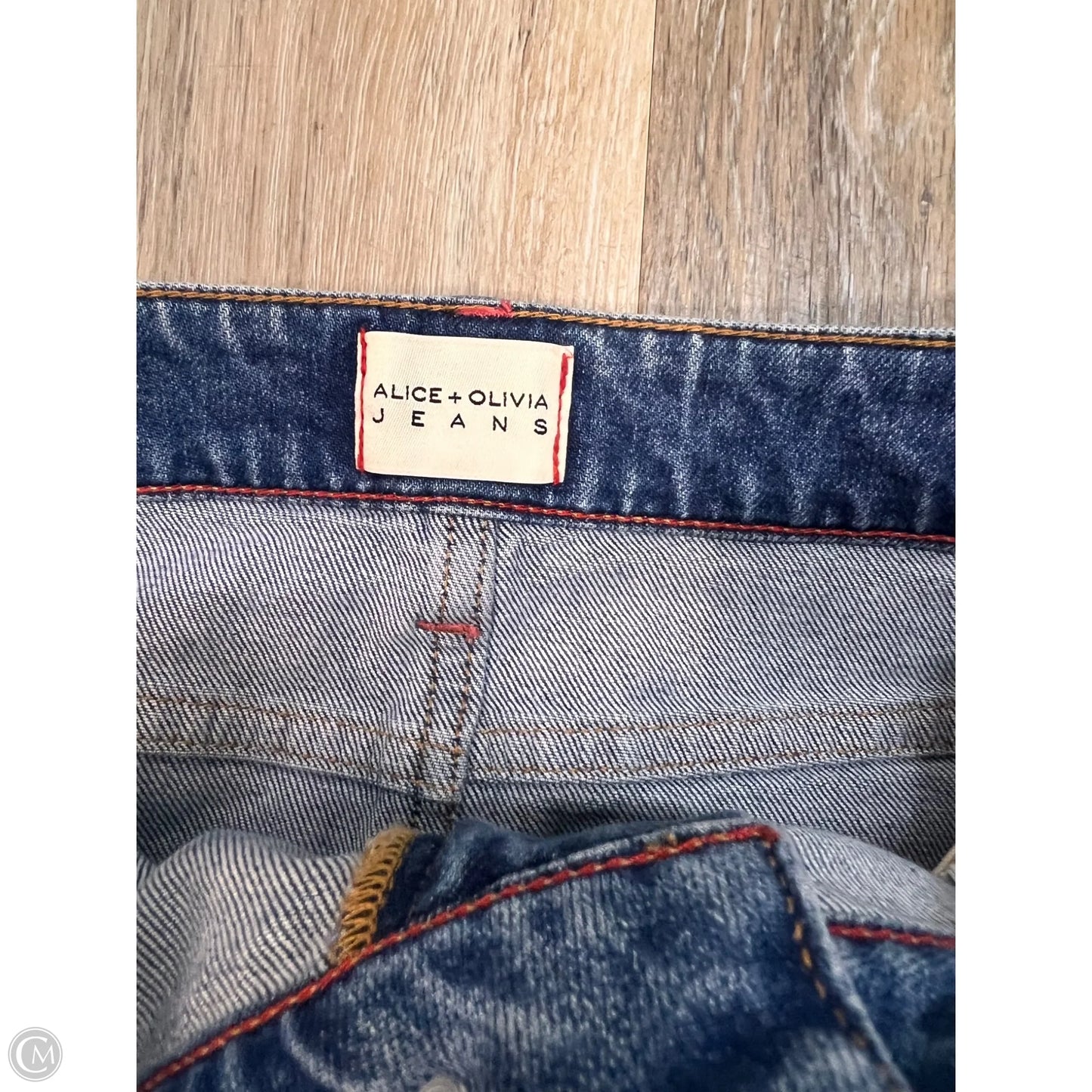 Skirt Designer By Alice + Olivia In Blue Denim, Size: 4/27