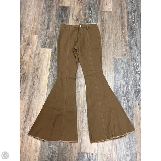 Jeans Flared By Saints and Hearts In Brown Denim, Size: L