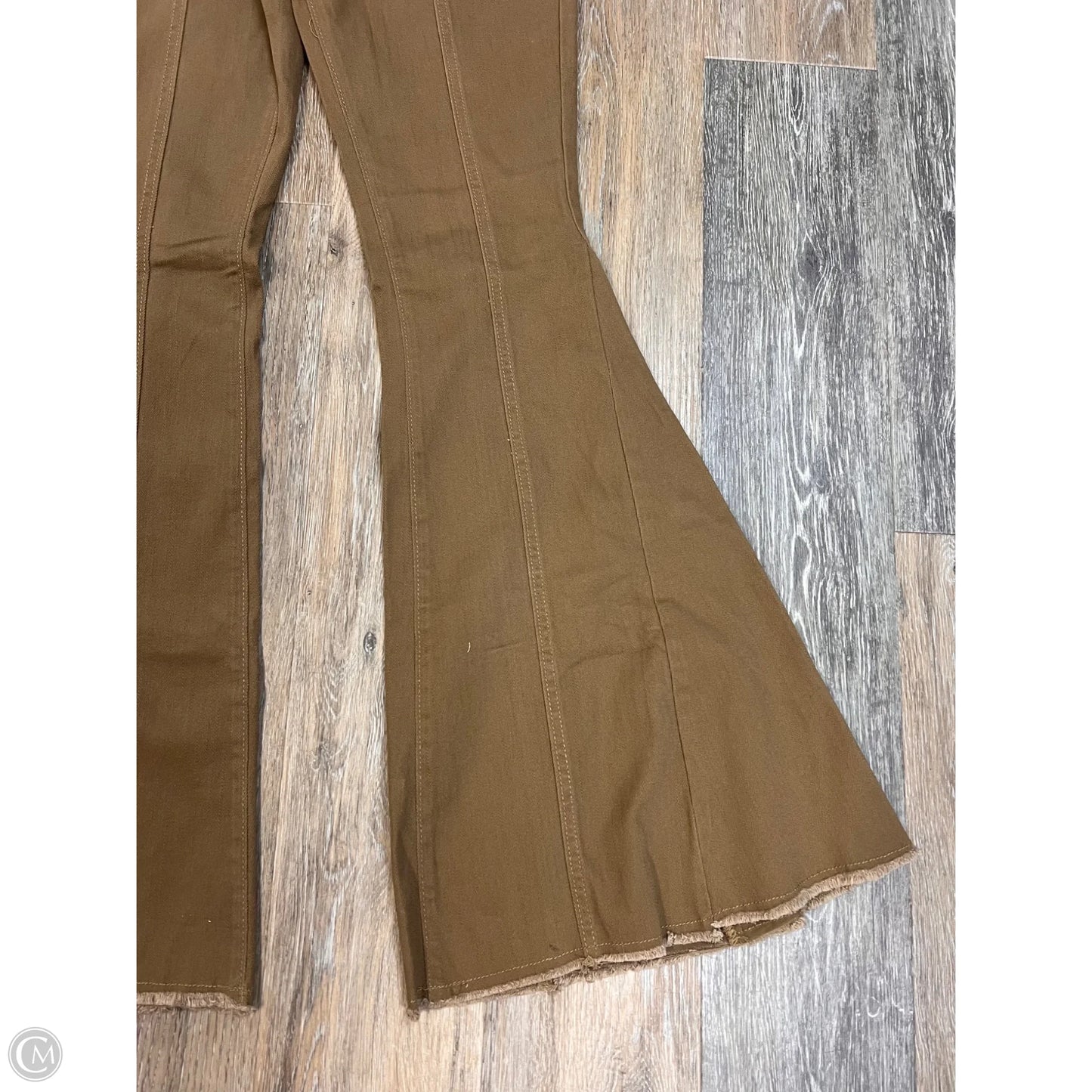 Jeans Flared By Saints and Hearts In Brown Denim, Size: L
