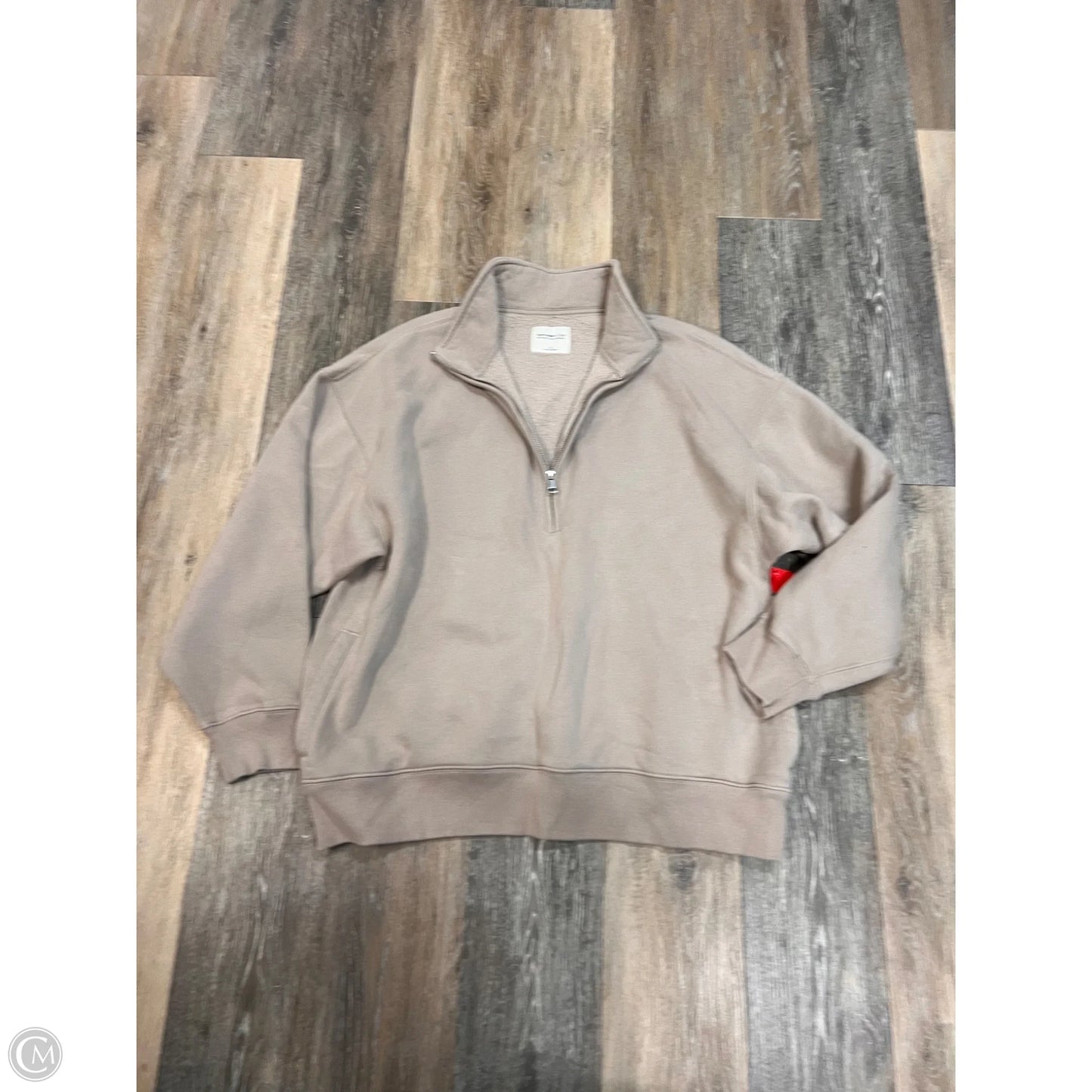 Sweatshirt Collar By Abercrombie And Fitch In Tan, Size: Xl