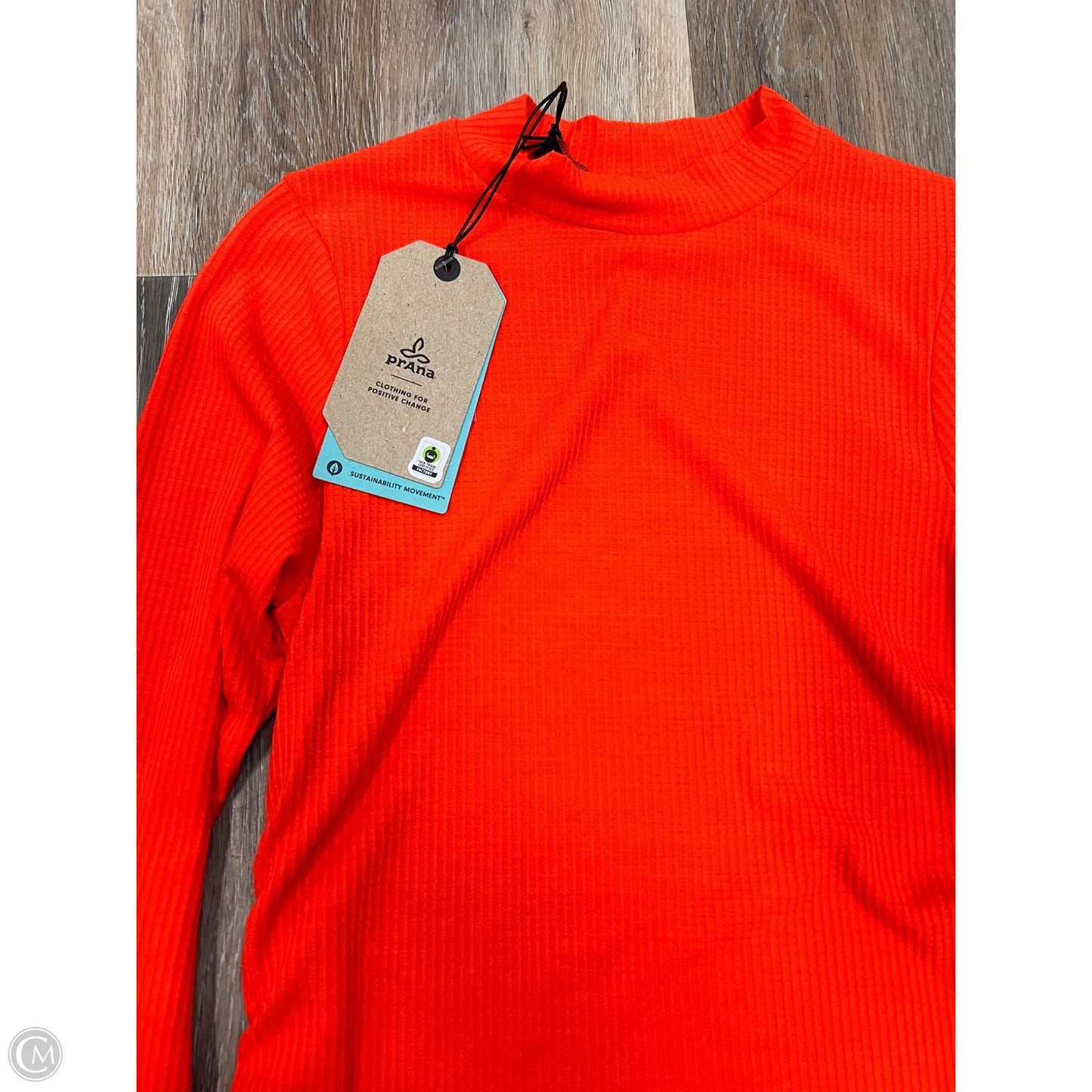 Athletic Top Long Sleeve Crewneck By Prana In Orange, Size: S