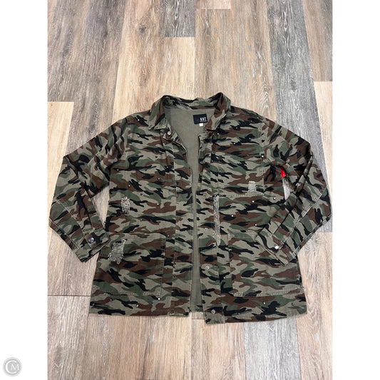 Jacket Shirt By Kut In Camouflage Print, Size: Xl