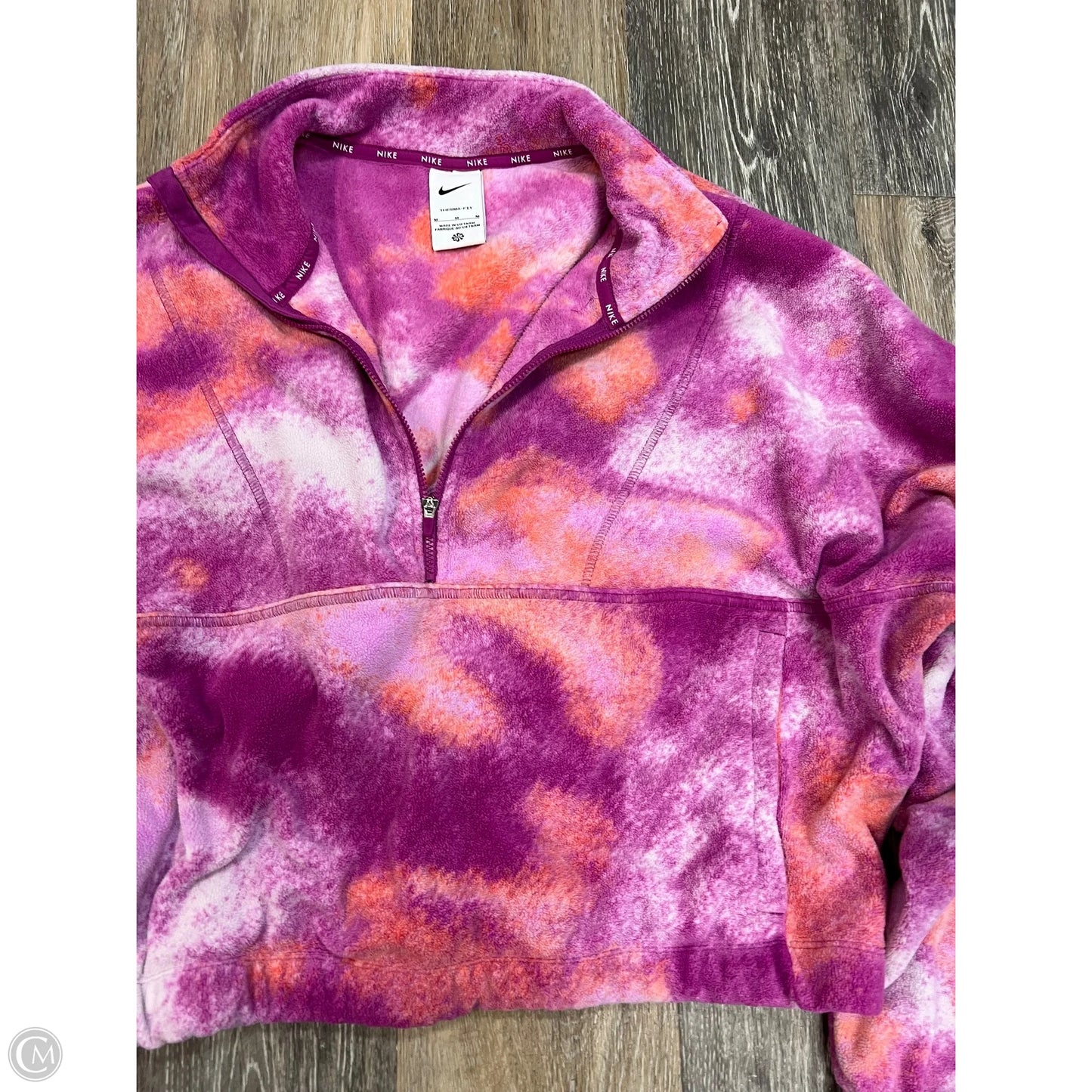 Athletic Fleece By Nike Apparel In Orange & Pink, Size: M