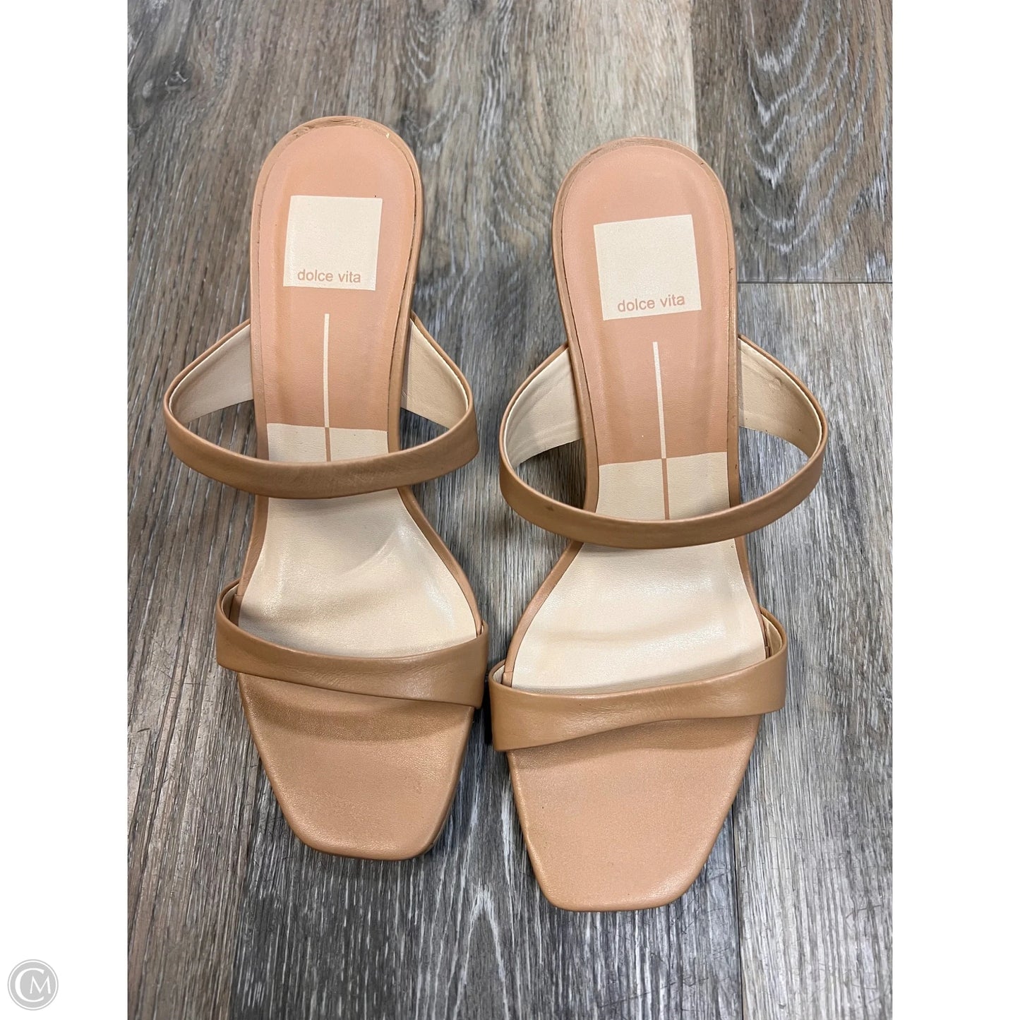 Sandals Heels Block By Dolce Vita In Tan, Size: 6