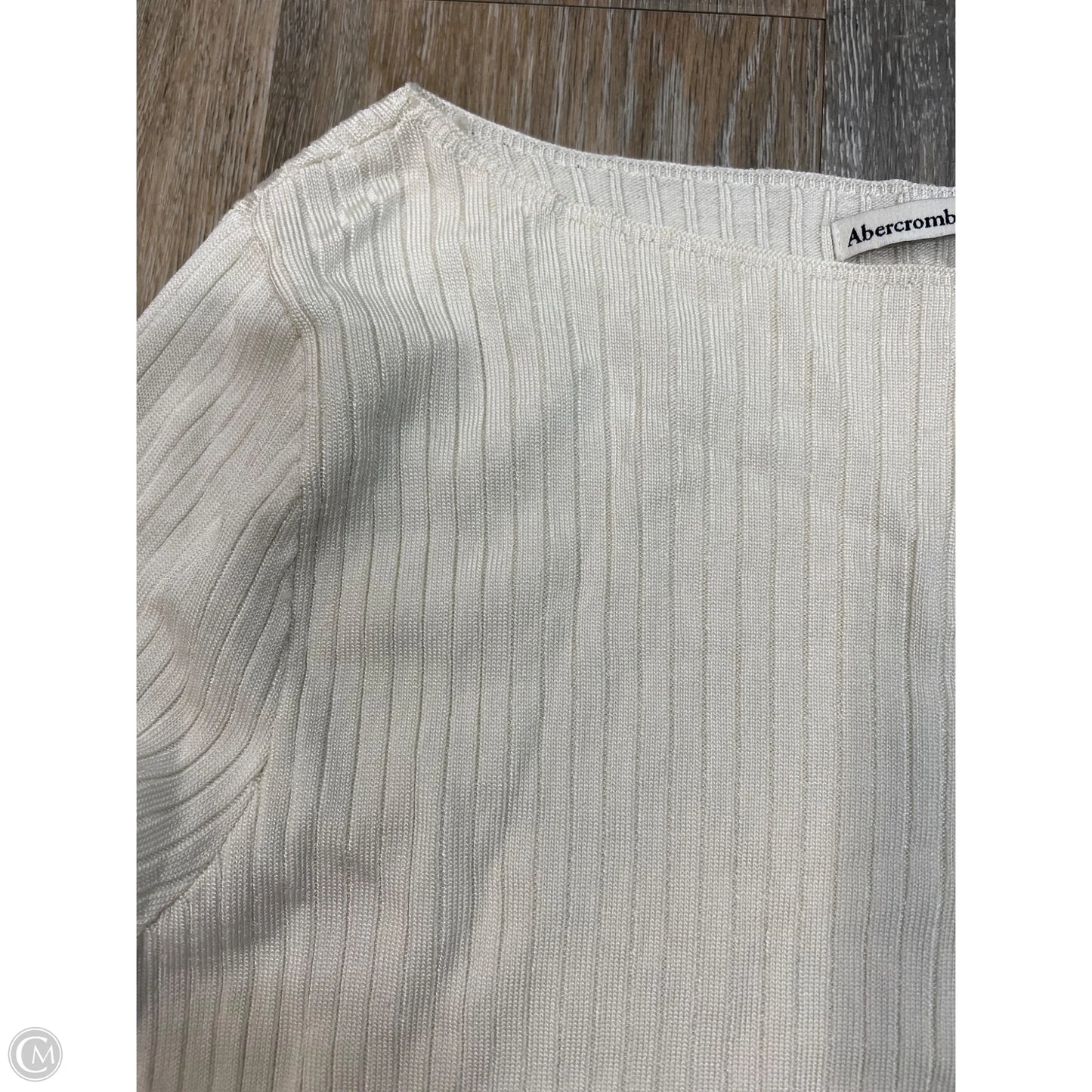 Top Long Sleeve By Abercrombie And Fitch In Cream, Size: L