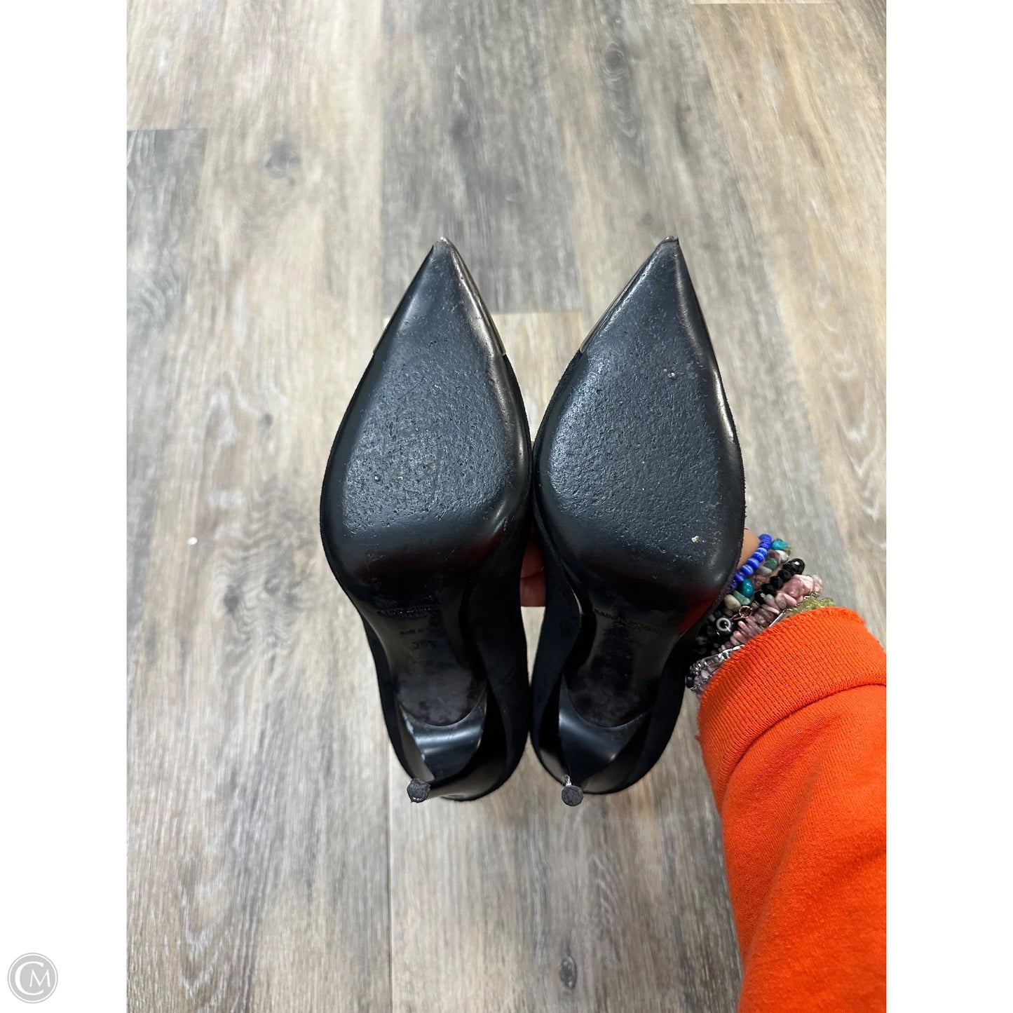 Shoes Luxury Designer By Yves Saint Laurent In Black, Size: 6.5