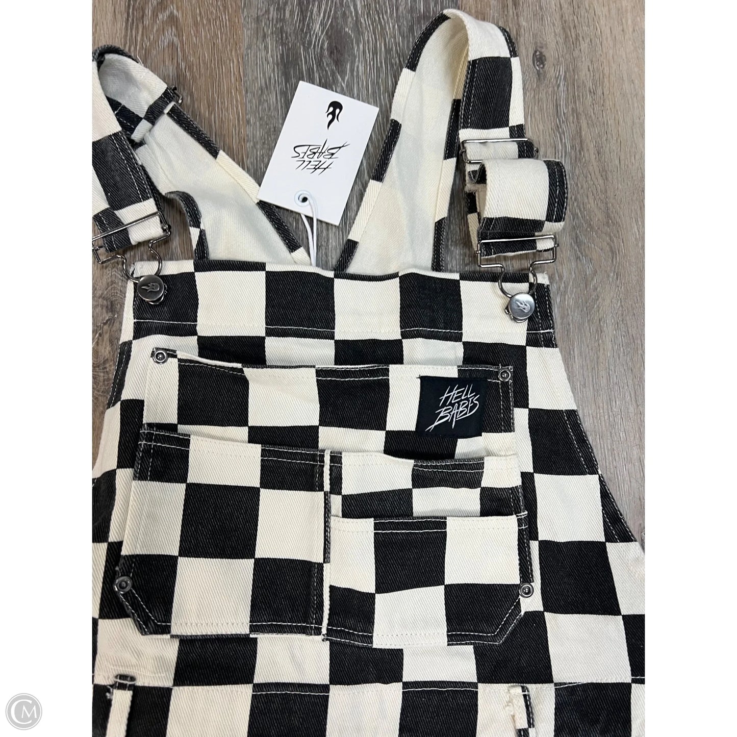 Overalls By Hell Babes In Checkered Pattern, Size: Xl