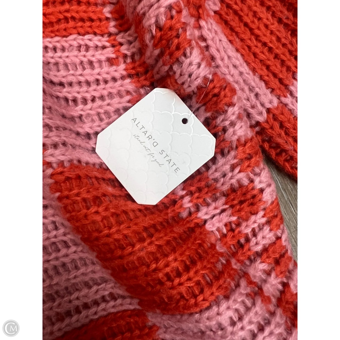 Sweater Cardigan By Altard State In Orange & Pink, Size: M/L
