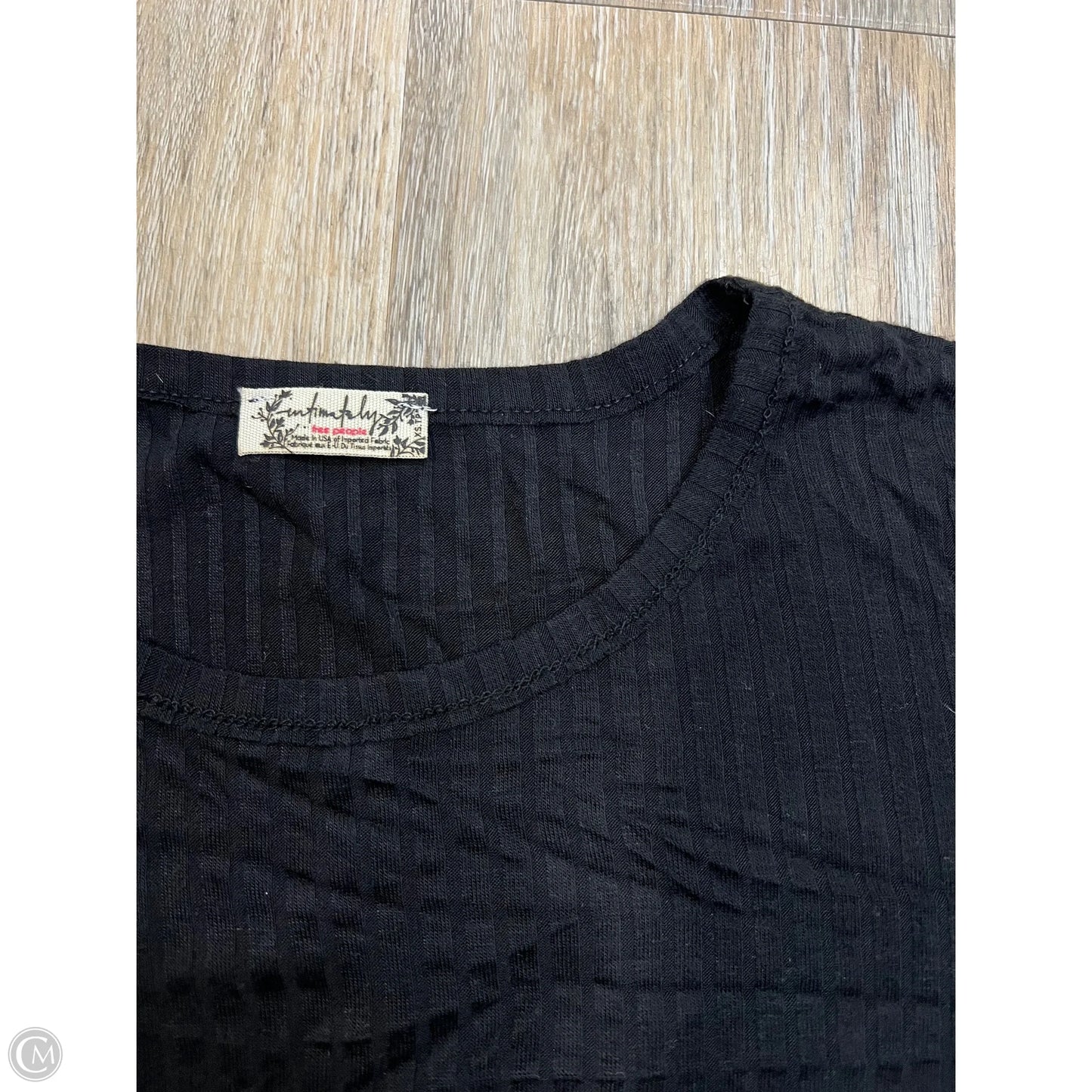 Top Short Sleeve By Free People In Black, Size: Xs