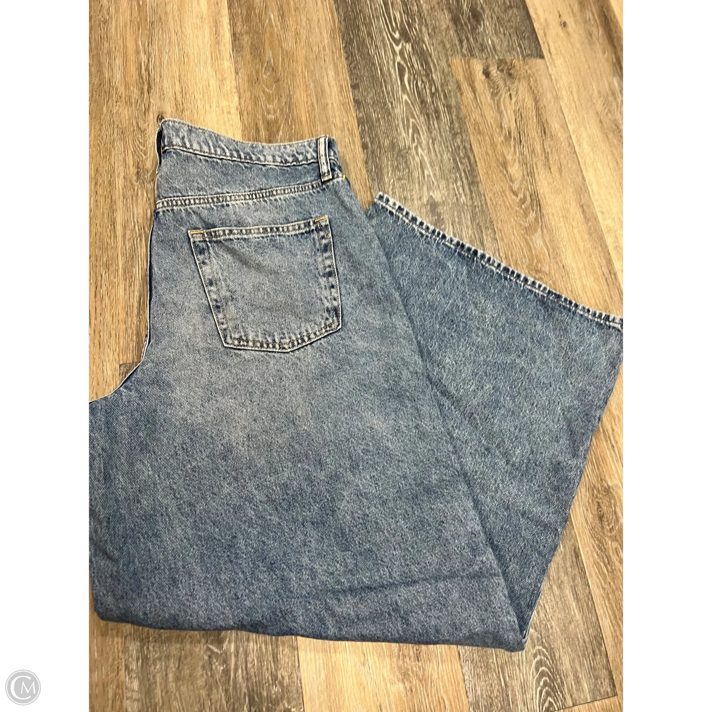 Jeans Wide Leg By Gap In Blue Denim, Size: 10