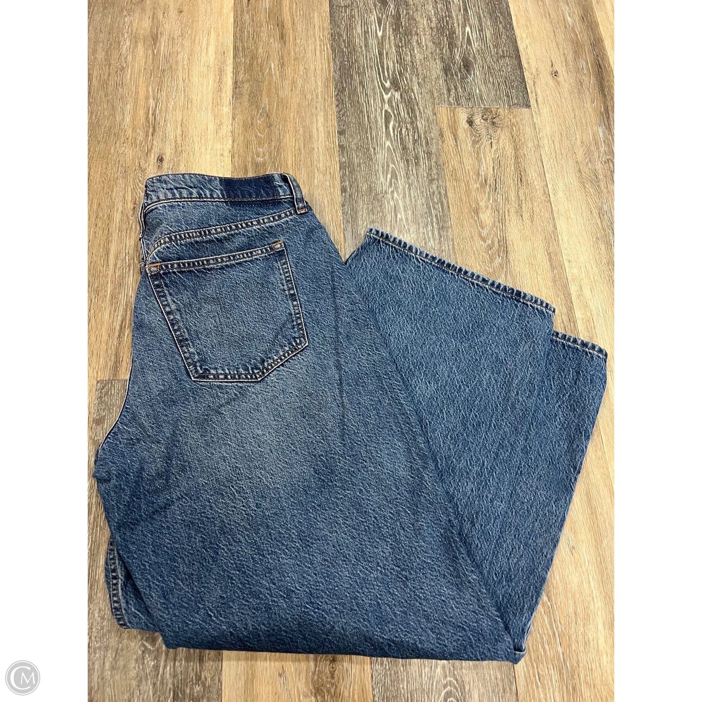 Jeans Wide Leg By Abercrombie And Fitch In Blue Denim, Size: 10/30