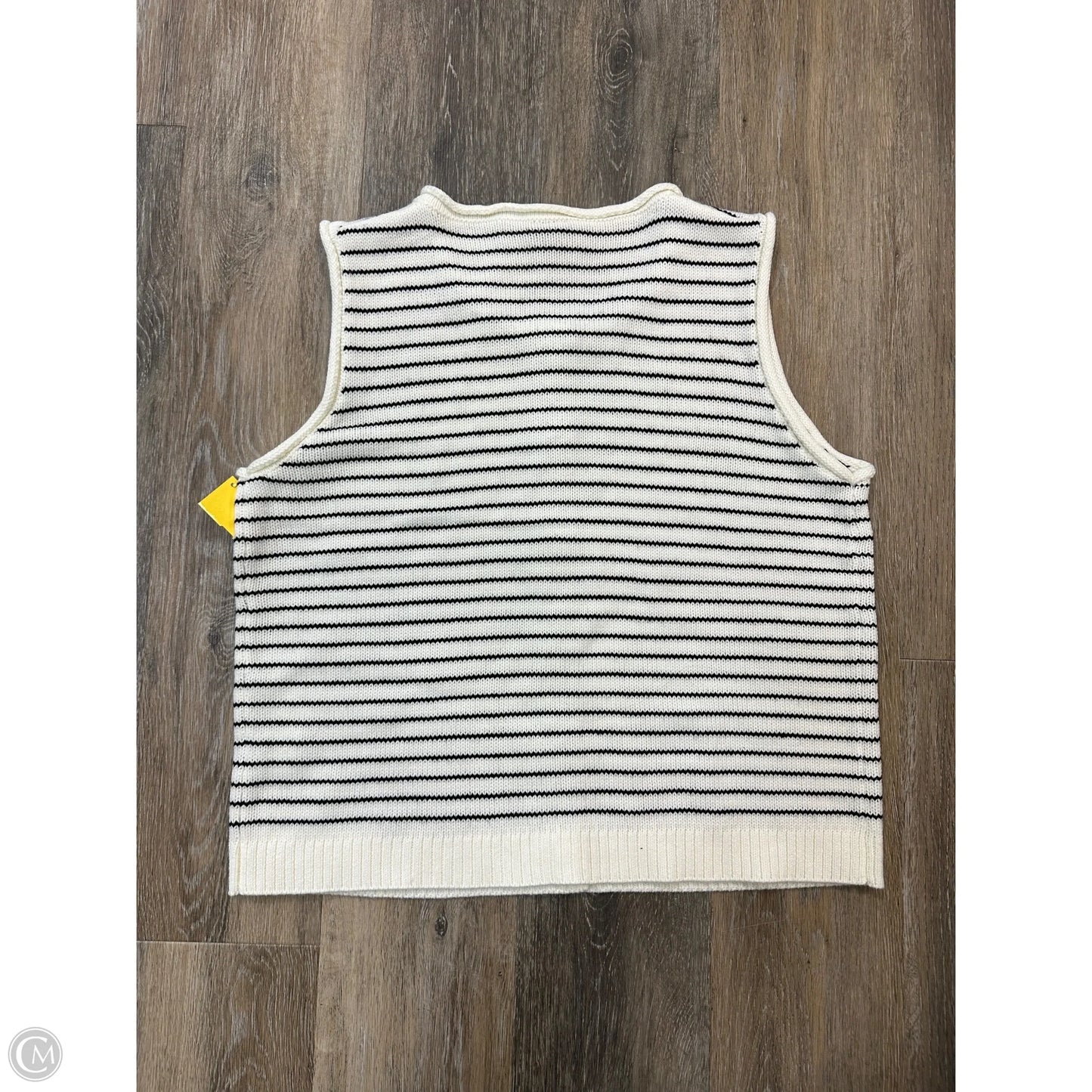 Sweater Short Sleeve By Bobeau In Striped Pattern, Size: L