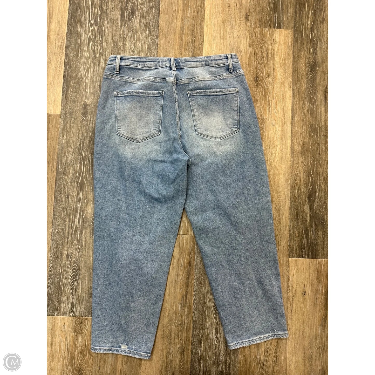 Jeans Straight By Vervet In Blue Denim, Size: 14